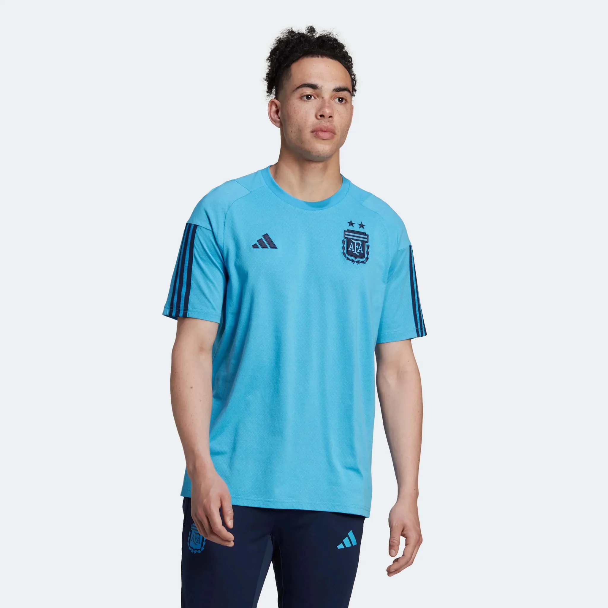 adidas 2022-23 Argentina Tiro Tee - Pulse Blue - Image 2