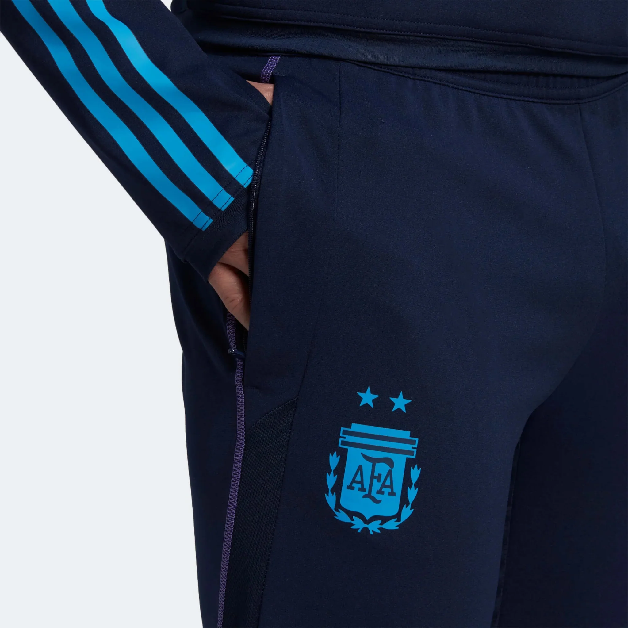 adidas 2022-23 Argentina Training Pants Night Indigo - Image 4