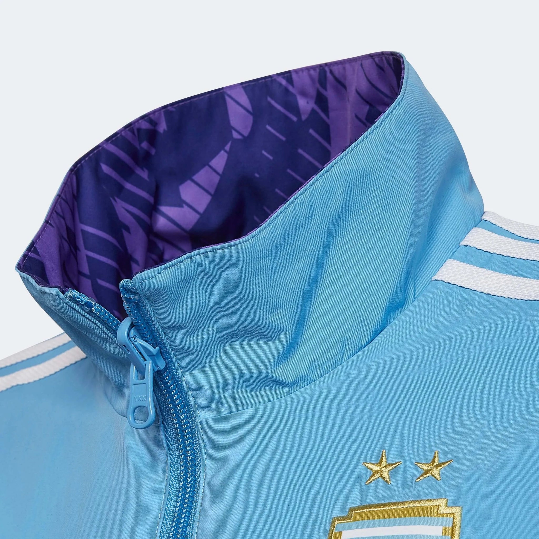 adidas 2022-23 Argentina Youth Anthem Jacket Sky Blue-White - Image 3