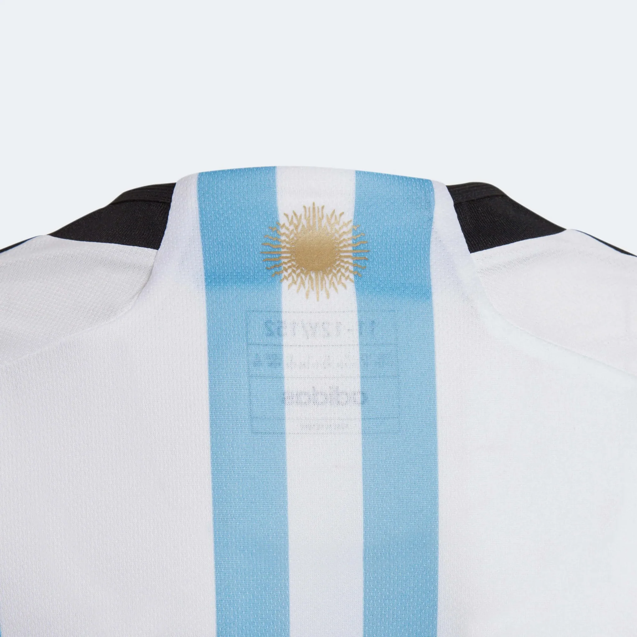 adidas 2022-23 Argentina Youth Home Jersey - White-Light Blue - Image 3