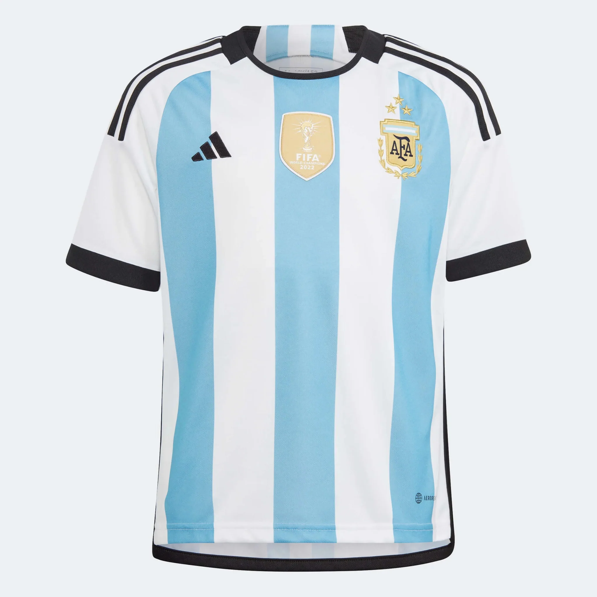 adidas 2022-23 Argentina Youth Home Jersey World Cup 3 Star
