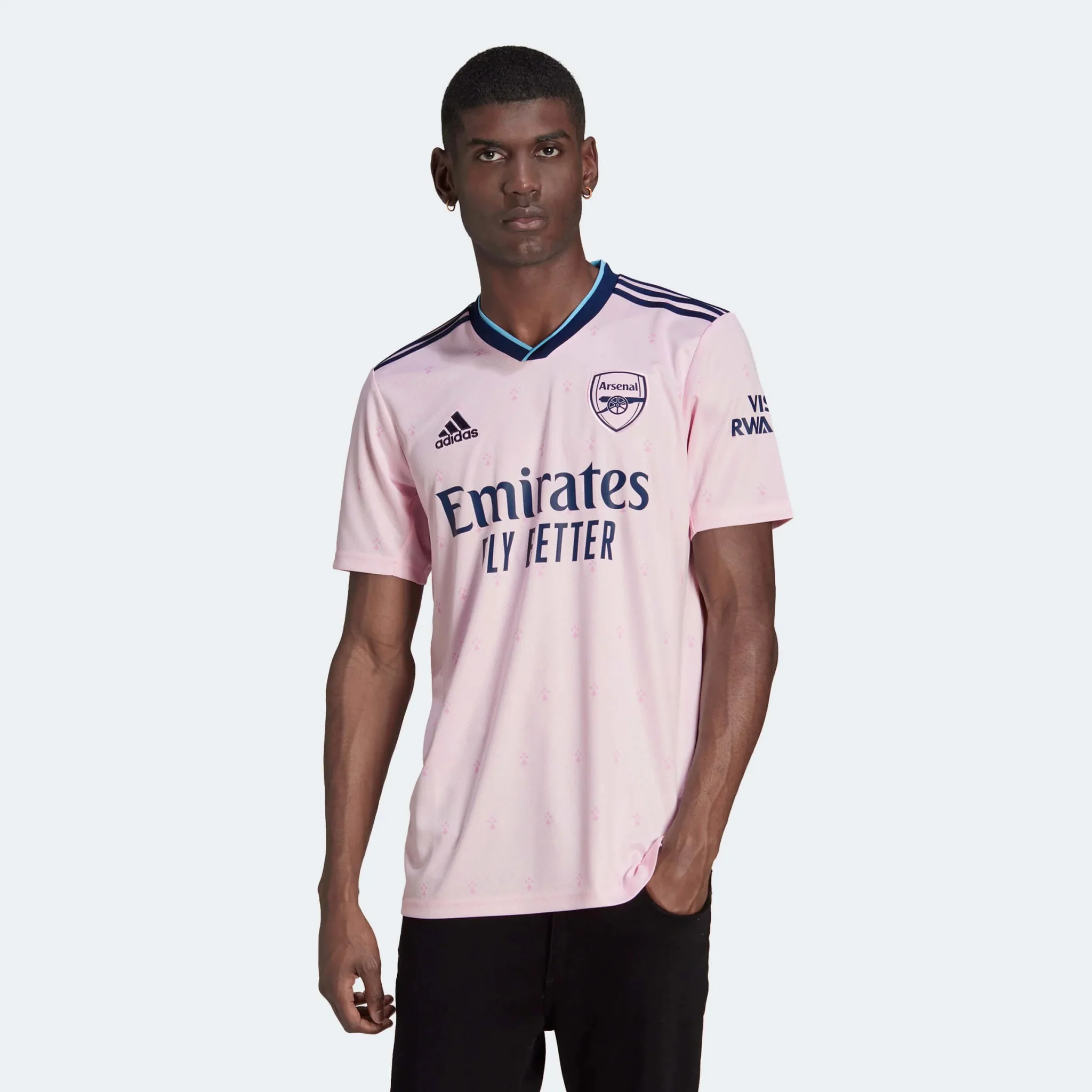 adidas 2022-23 Arsenal Third Jersey - Clear Pink - Image 8