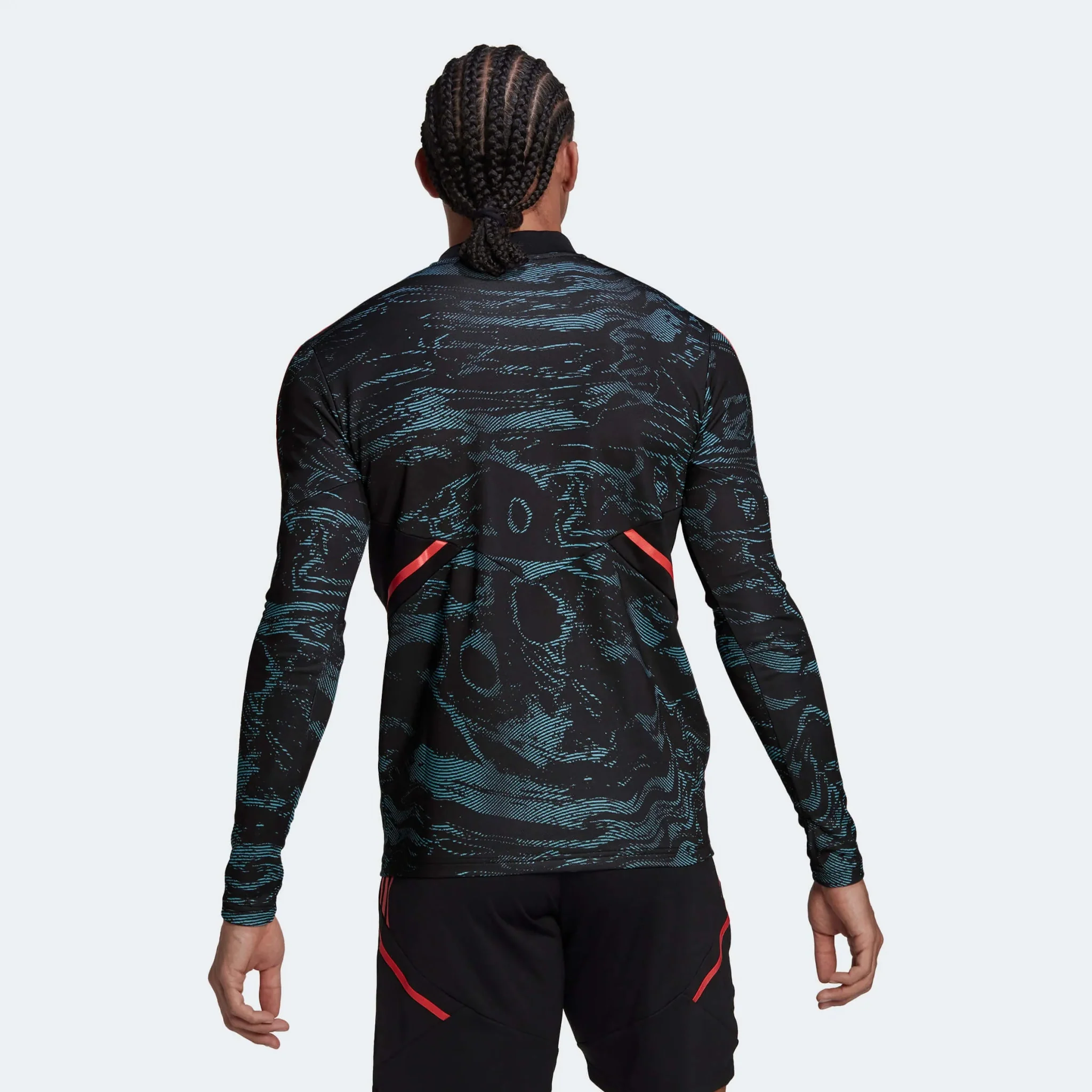 adidas 2022-23 Arsenal Training Top - Blue-Black - Image 3