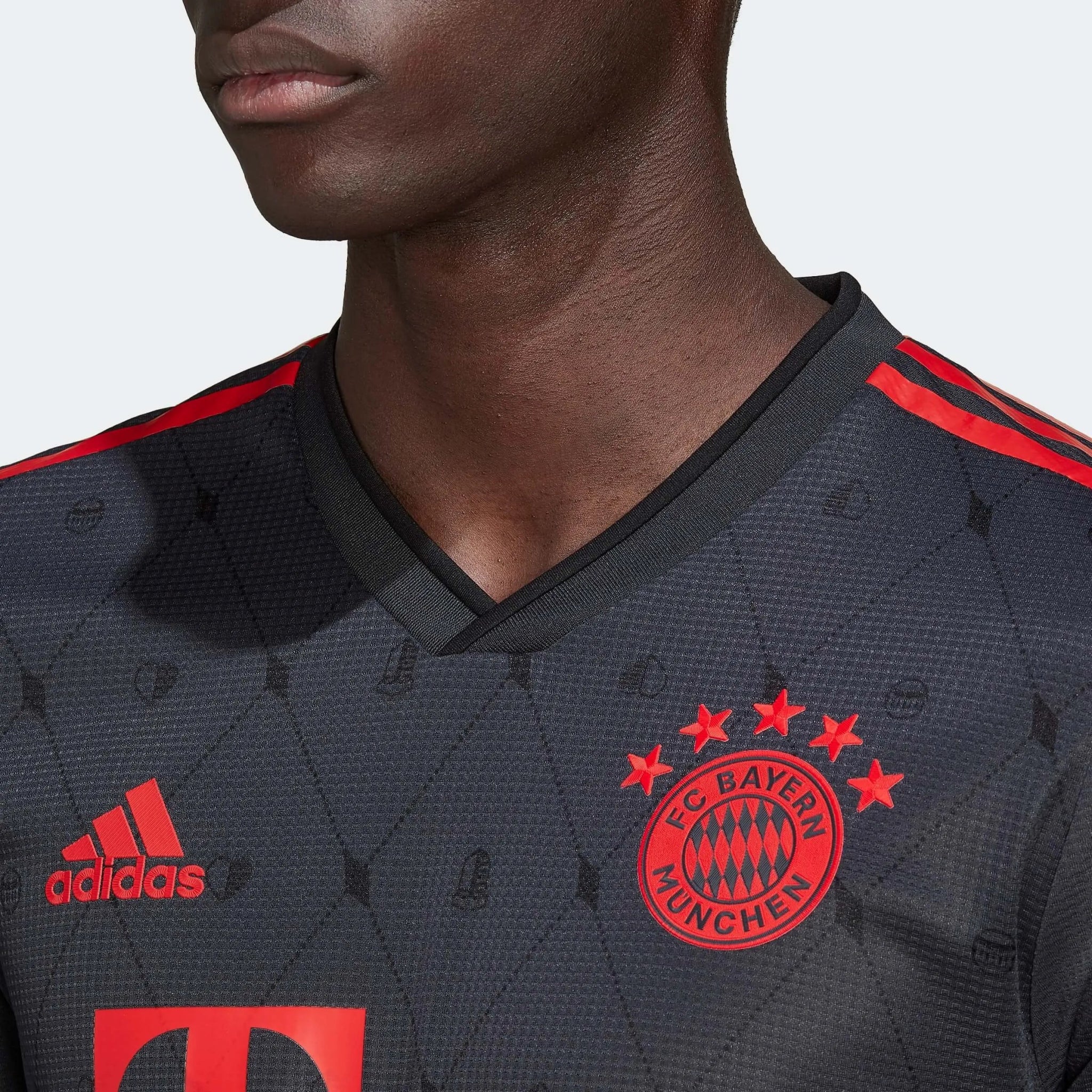 adidas 2022-23 Bayern Munich Authentic Third Jersey - Black-Red - Image 5