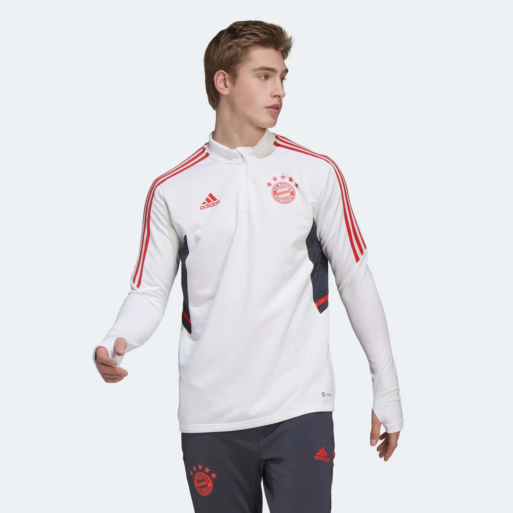 adidas 2022-23 Bayern Munich Training Top - White - Image 2