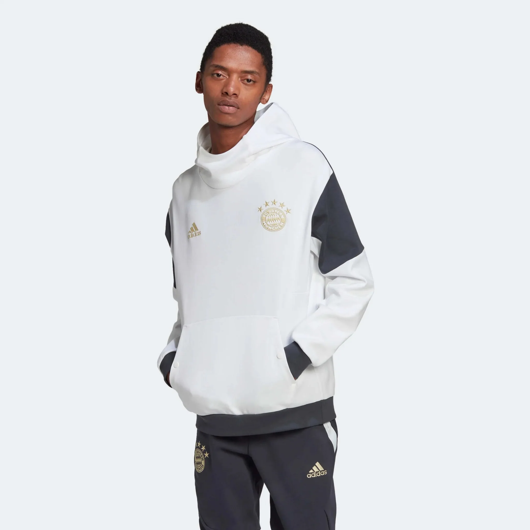 adidas 2022-23 Bayern Munich Travel Hoody - White - Image 2