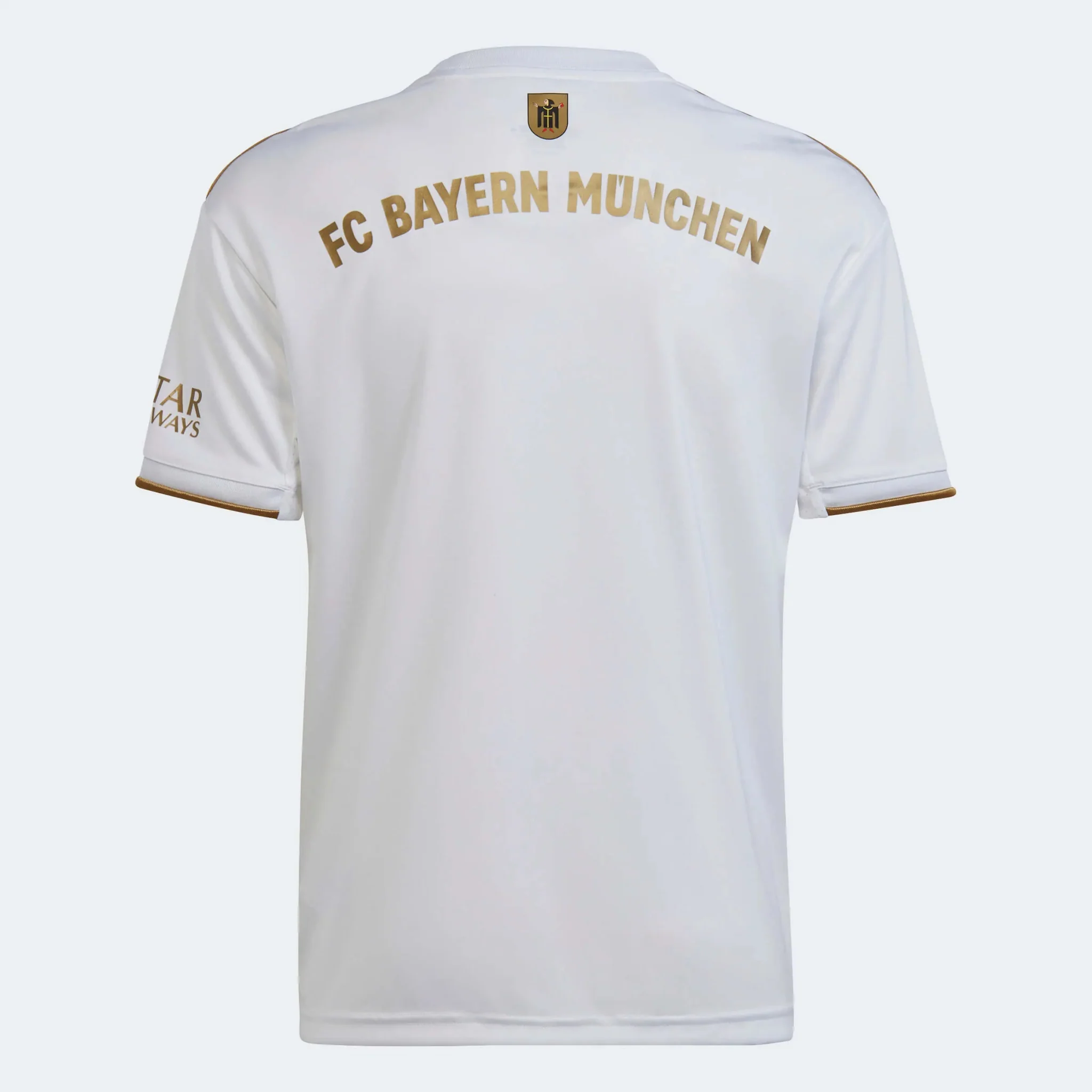 adidas 2022-23 Bayern Munich Youth Away Jersey - White-Gold - Image 2
