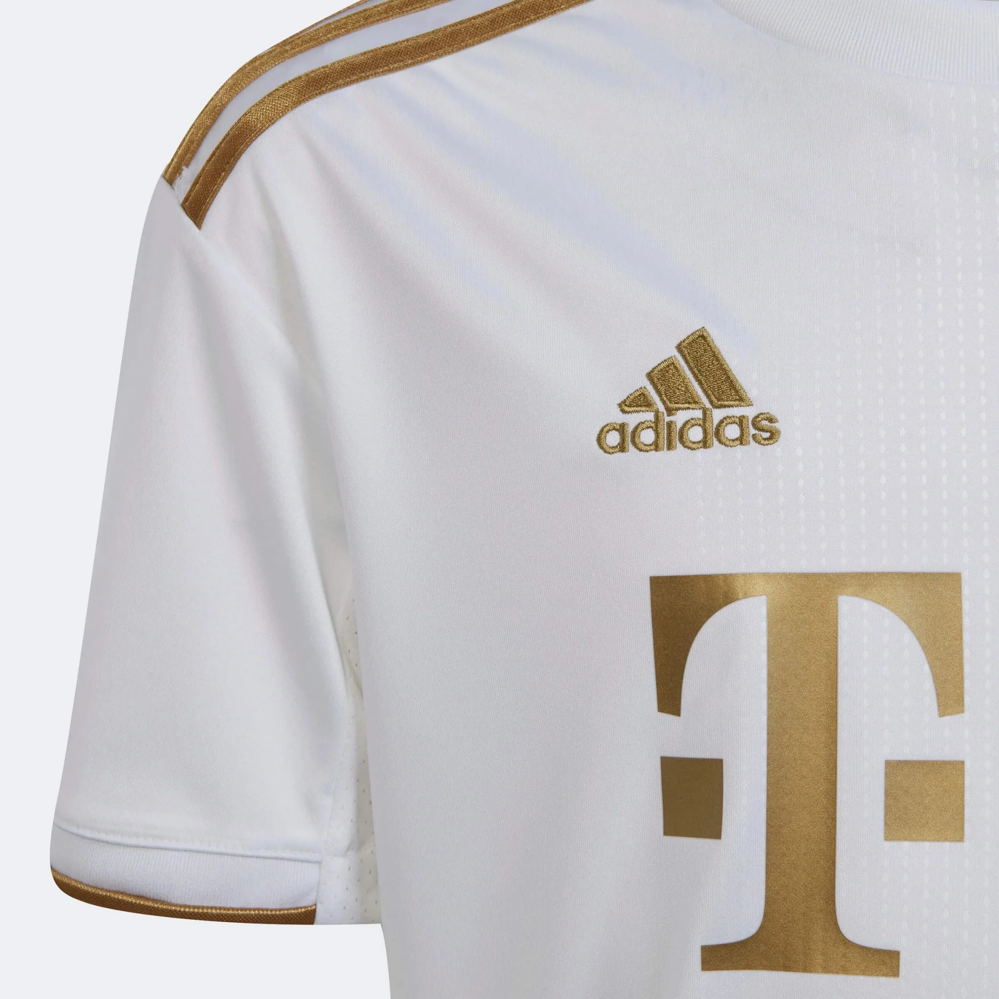 adidas 2022-23 Bayern Munich Youth Away Jersey - White-Gold - Image 4