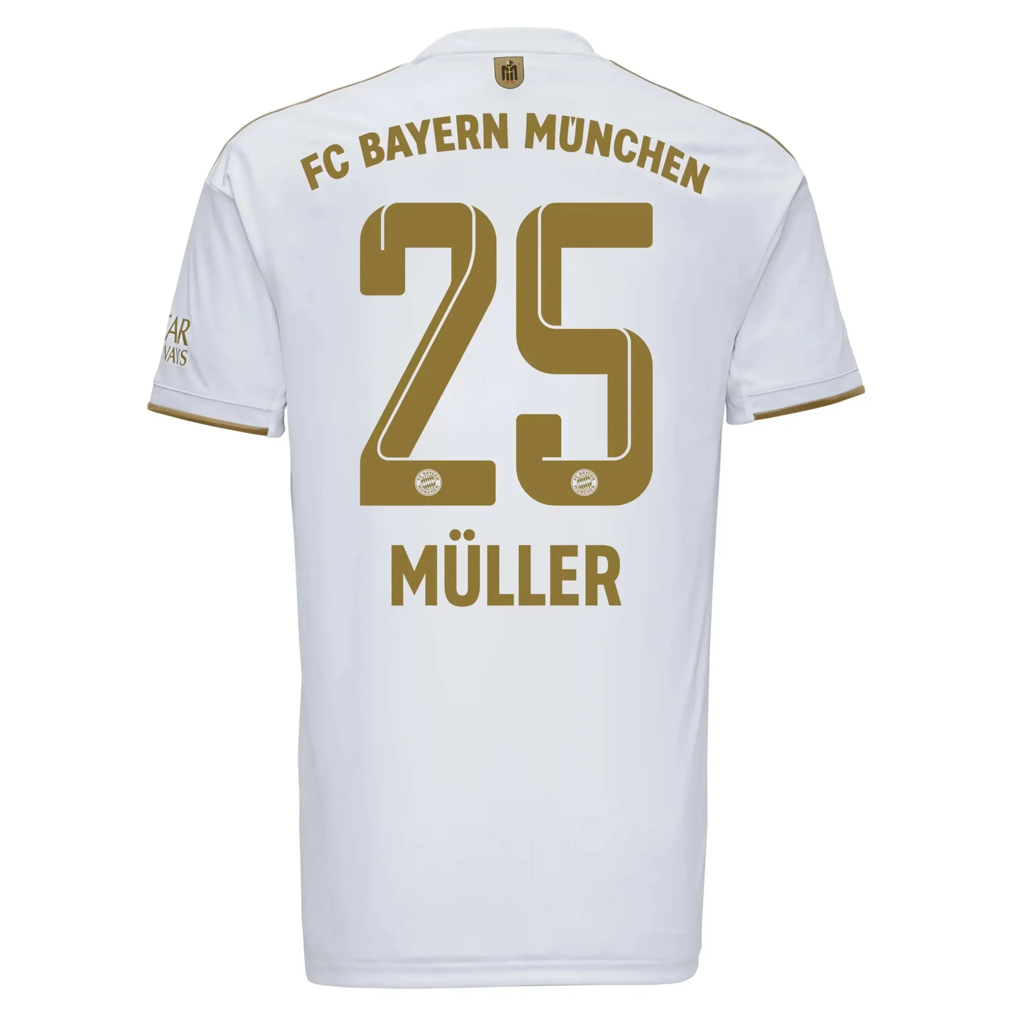 adidas 2022-23 Bayern Munich Youth Away Jersey - White-Gold - Image 6