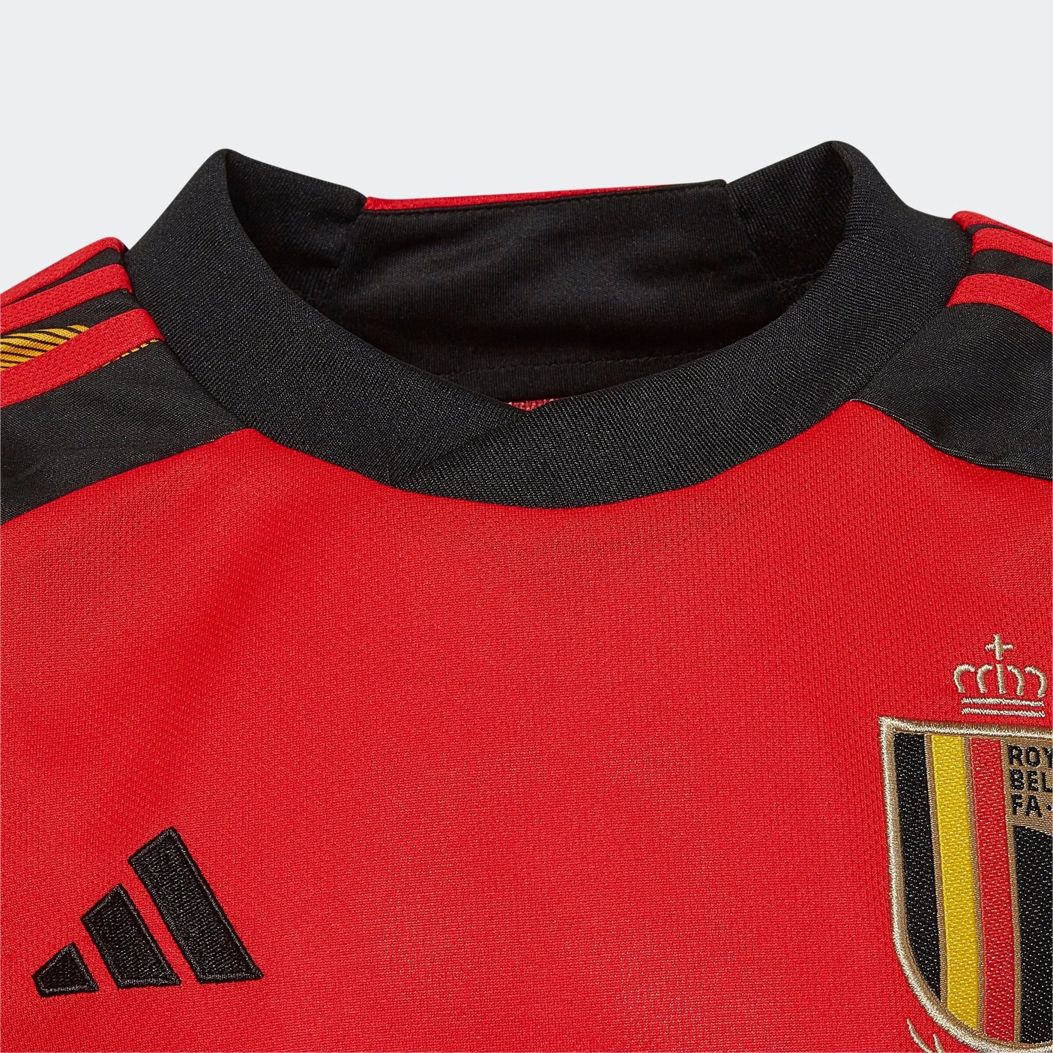 adidas 2022-23 Belgium Youth Home Jersey - Red-Black - Image 4