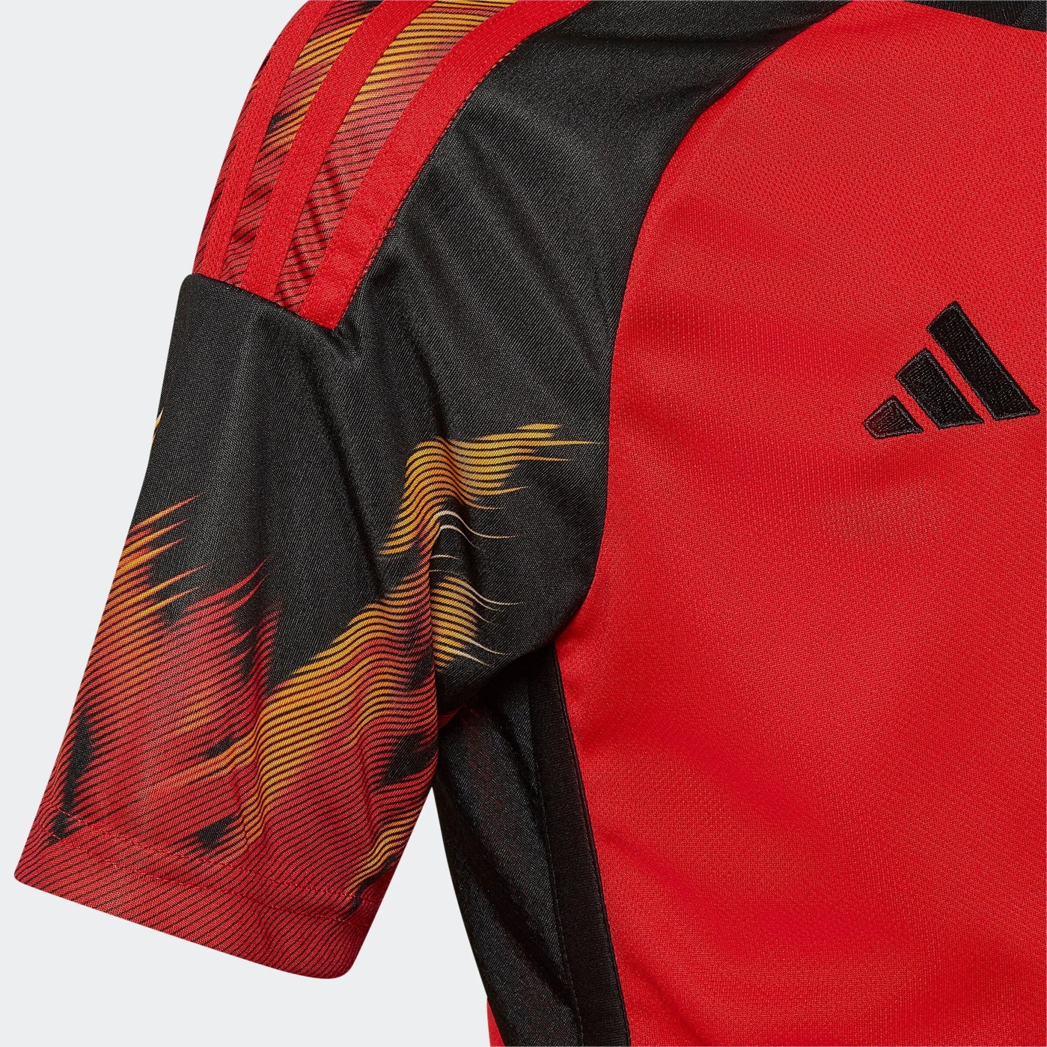 adidas 2022-23 Belgium Youth Home Jersey - Red-Black - Image 5