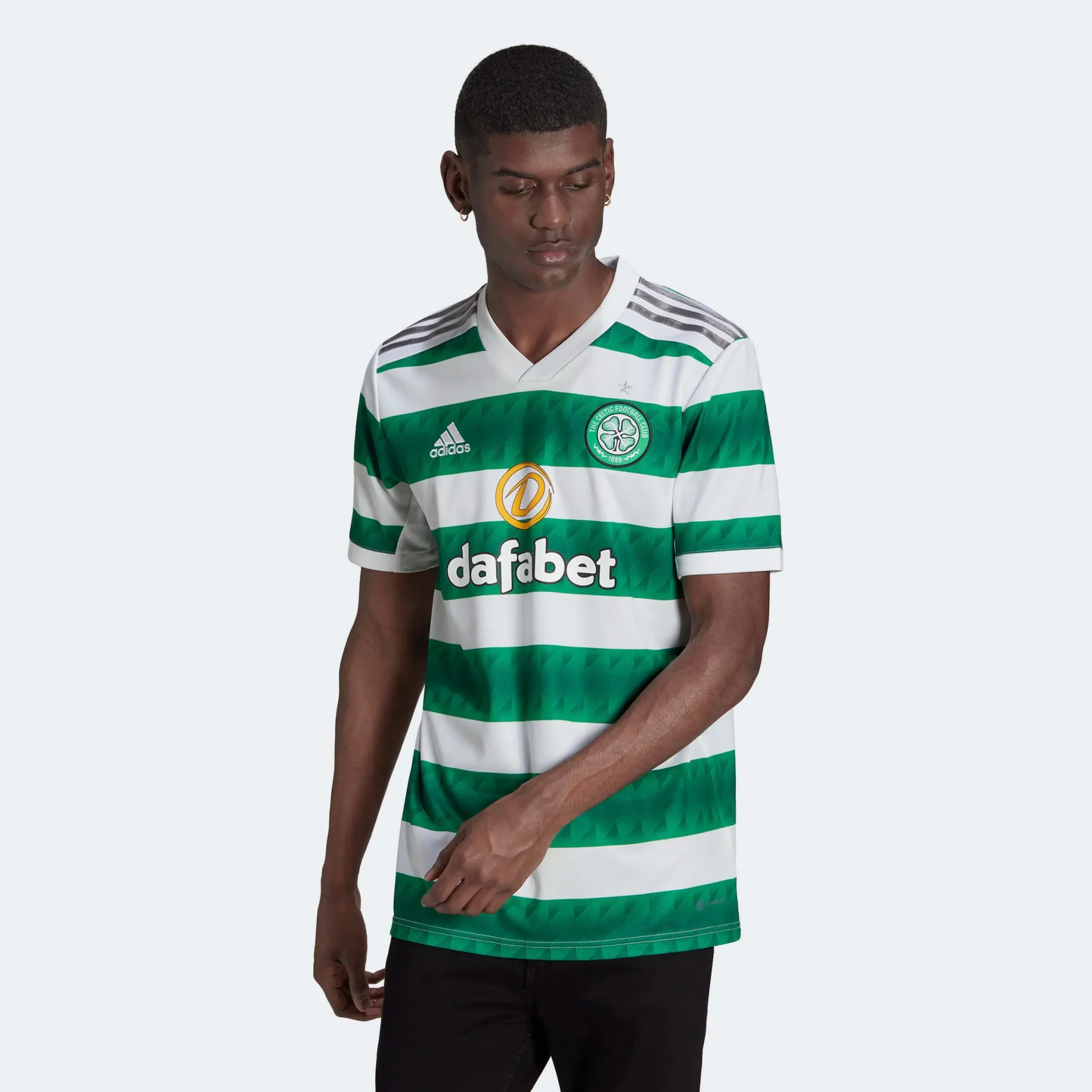 adidas 2022-23 Celtic FC Home Jersey - White-Green - Image 3