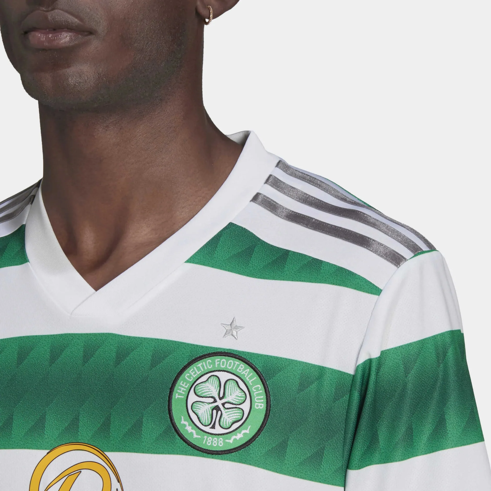 adidas 2022-23 Celtic FC Home Jersey - White-Green - Image 5
