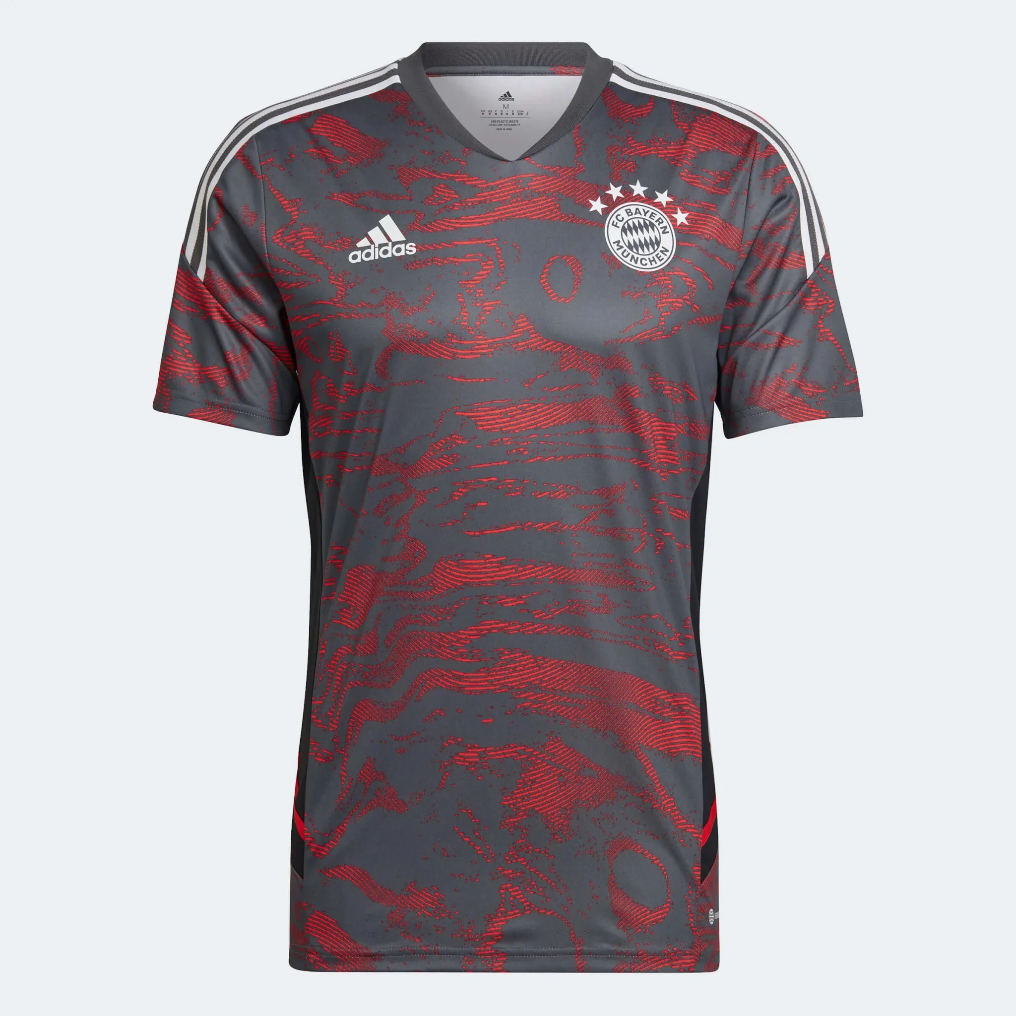 adidas 2022-23 FC Bayern EU Training Jersey - Red-Grey