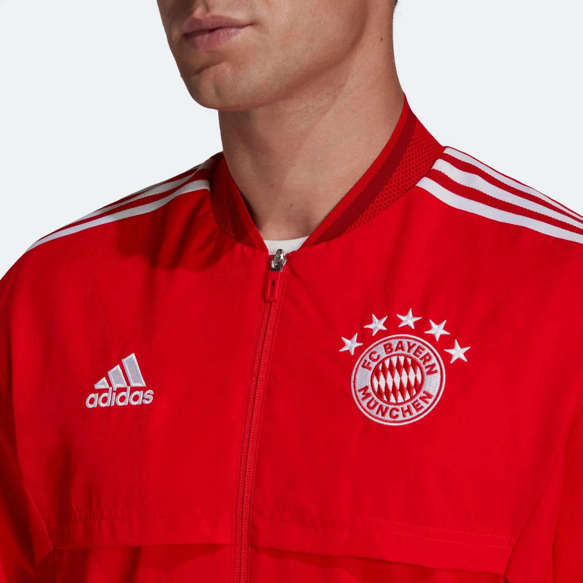 adidas 2022-23 FC Bayern Munich Anthem Jacket - Red - Image 4