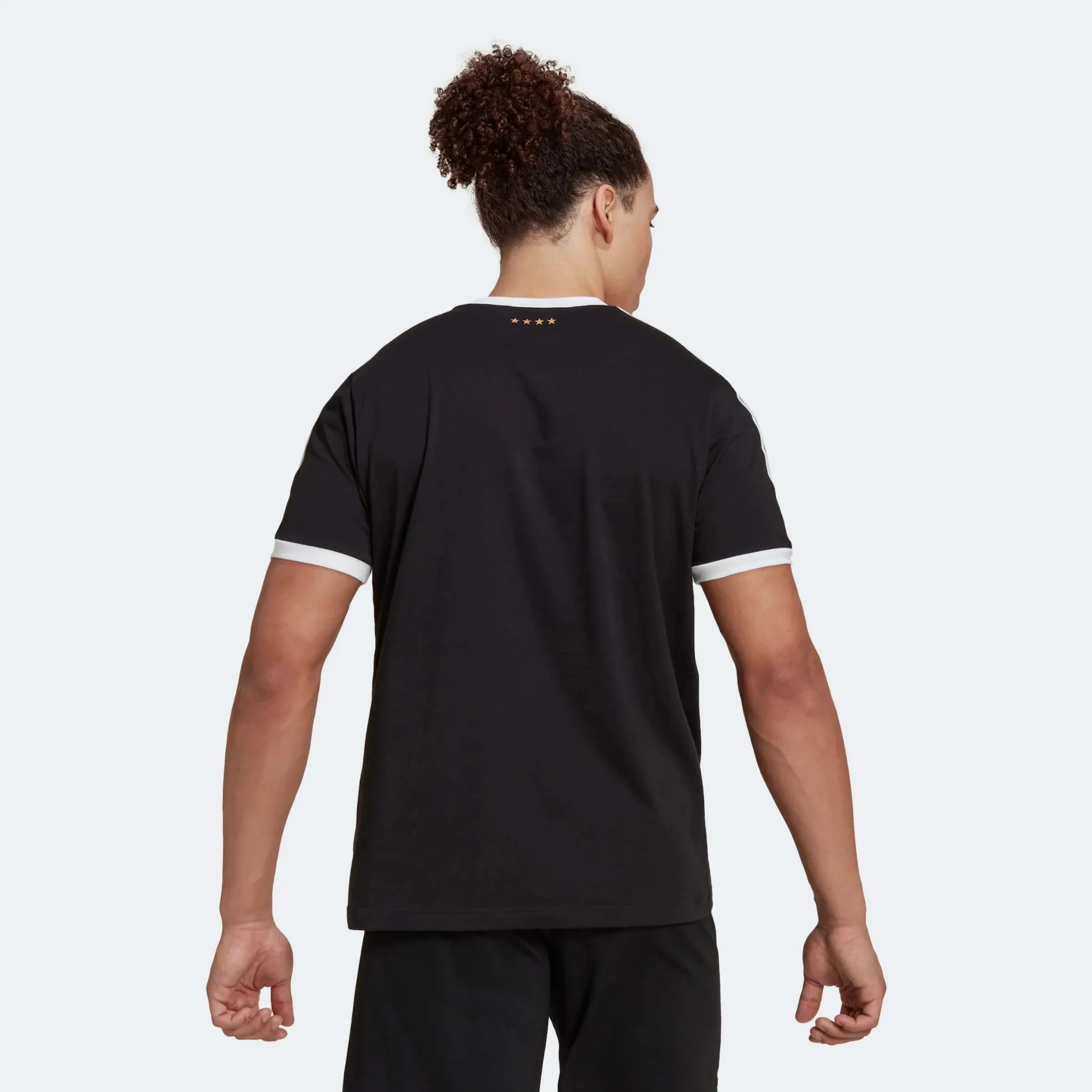 adidas 2022-23 Germany 3-Stripes Tee - Black-White - Image 3