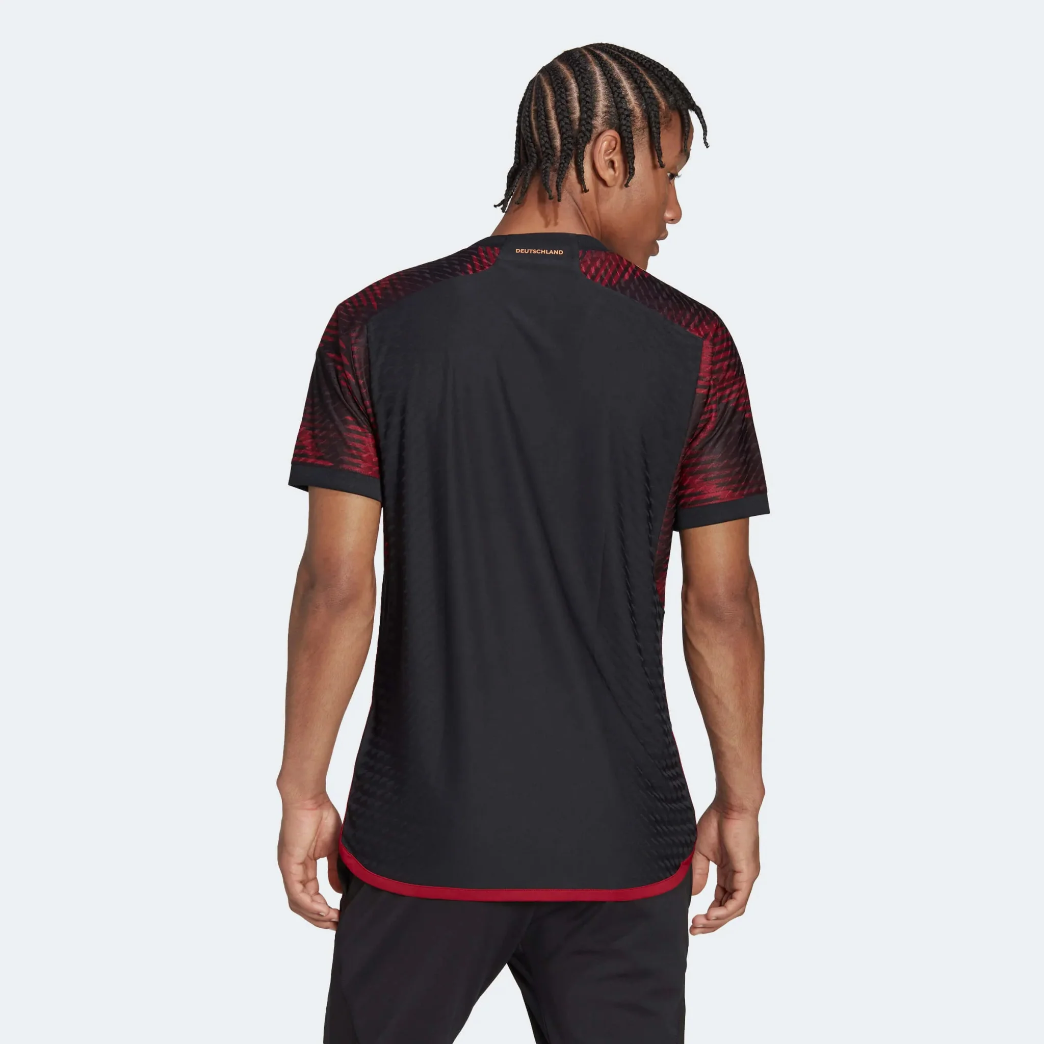 adidas 2022-23 Germany Away Authentic Jersey Black - Image 7