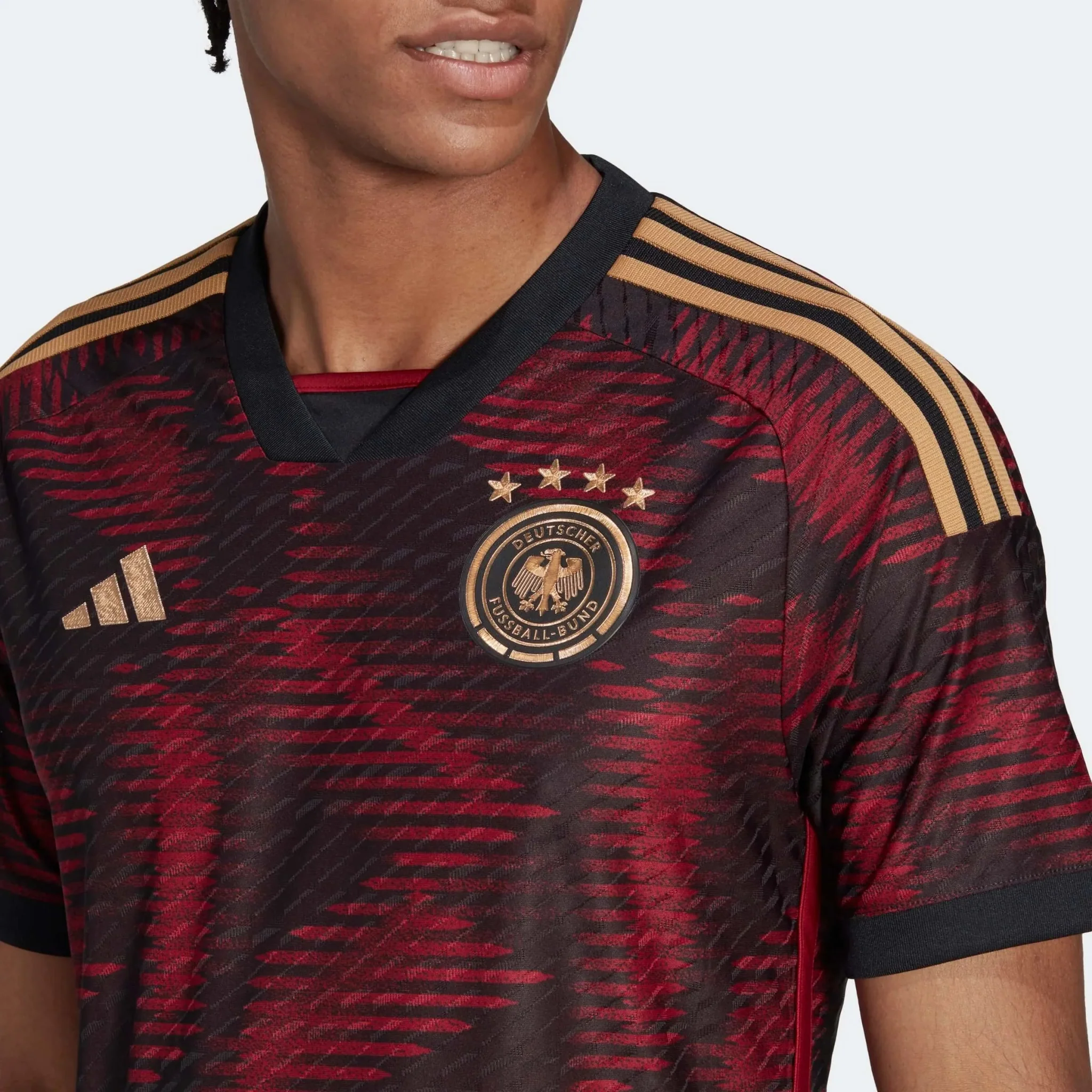 adidas 2022-23 Germany Away Authentic Jersey Black - Image 8