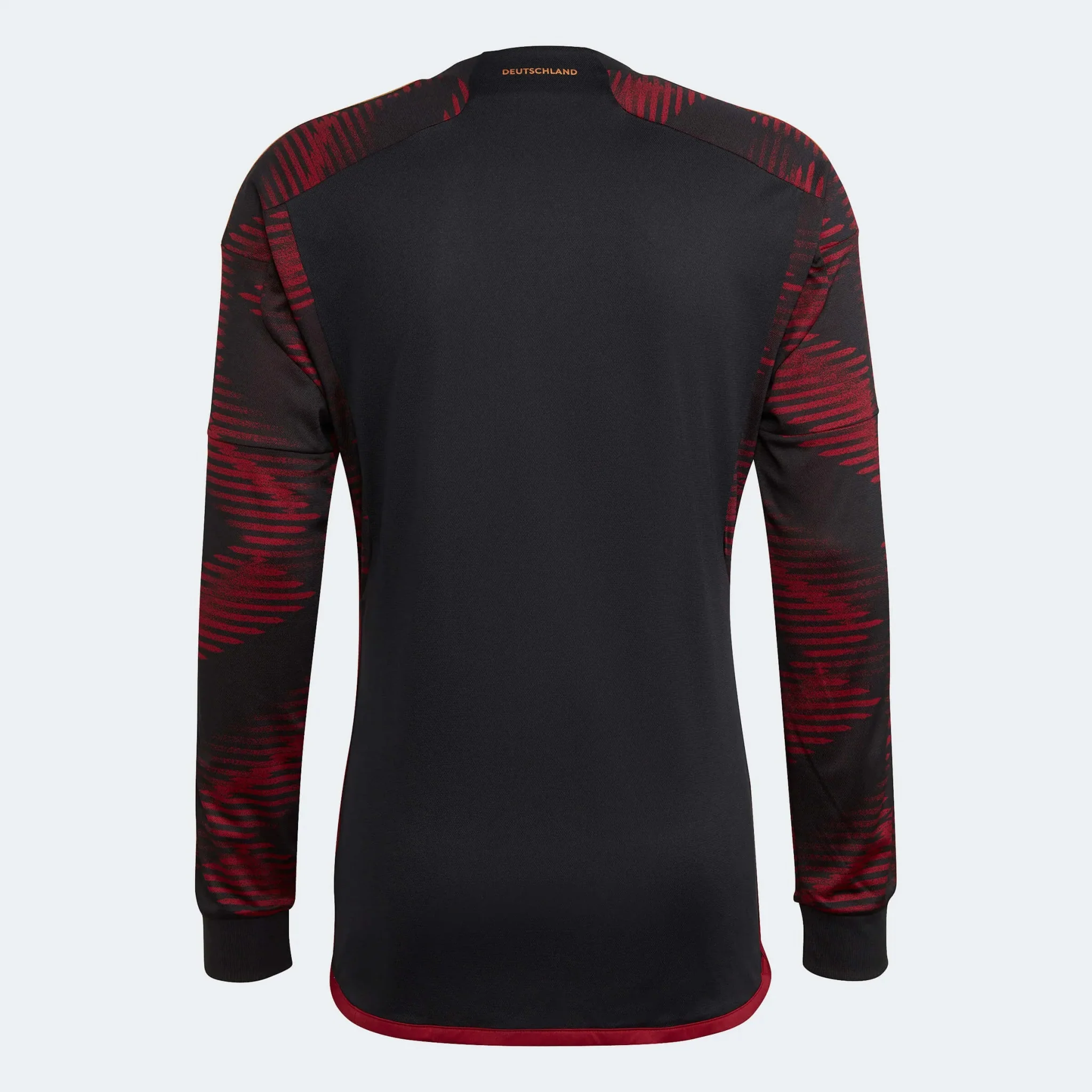 adidas 2022-23 Germany Away Long Sleeve Jersey Black - Image 5
