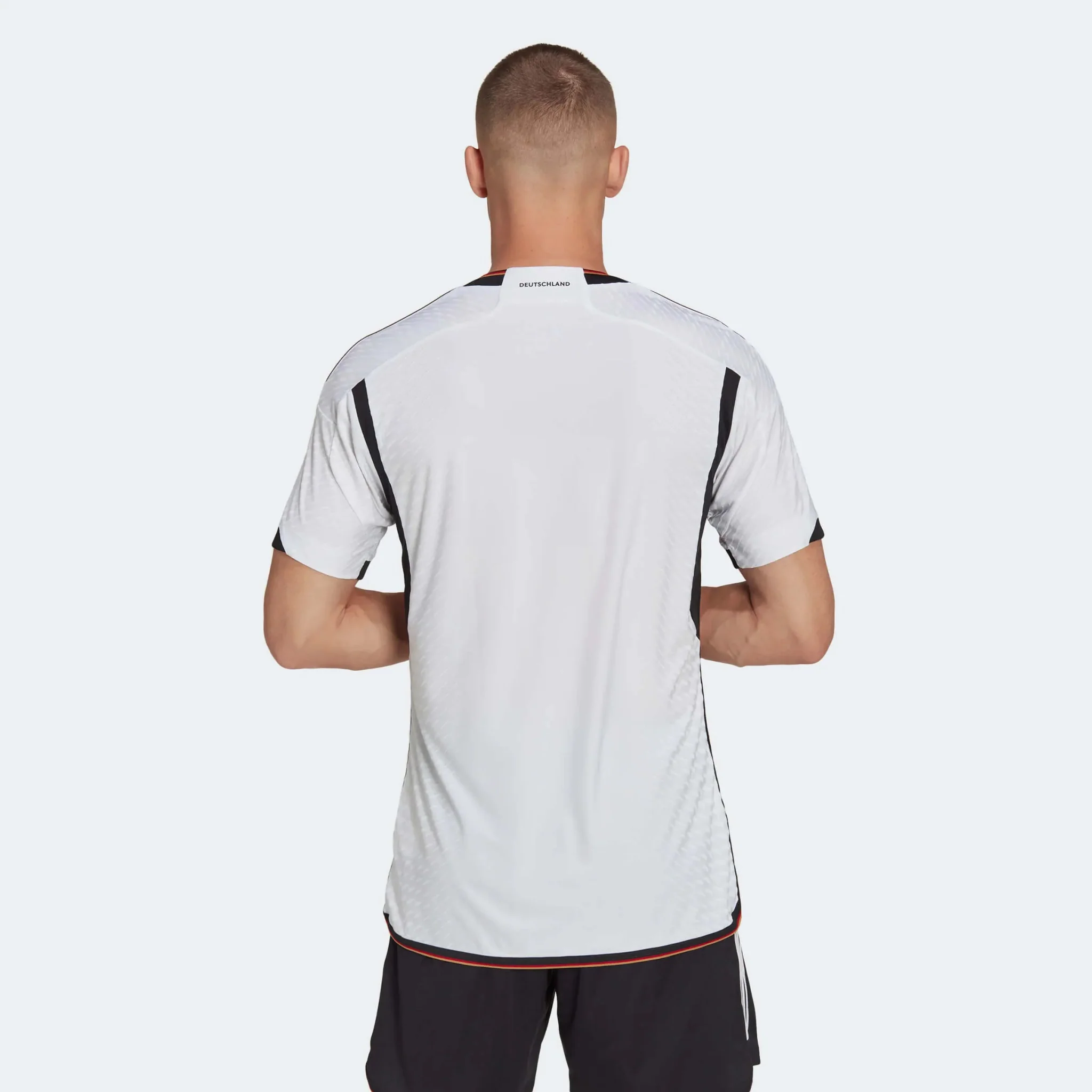 adidas 2022-23 Germany Home Authentic Jersey White-Black - Image 4