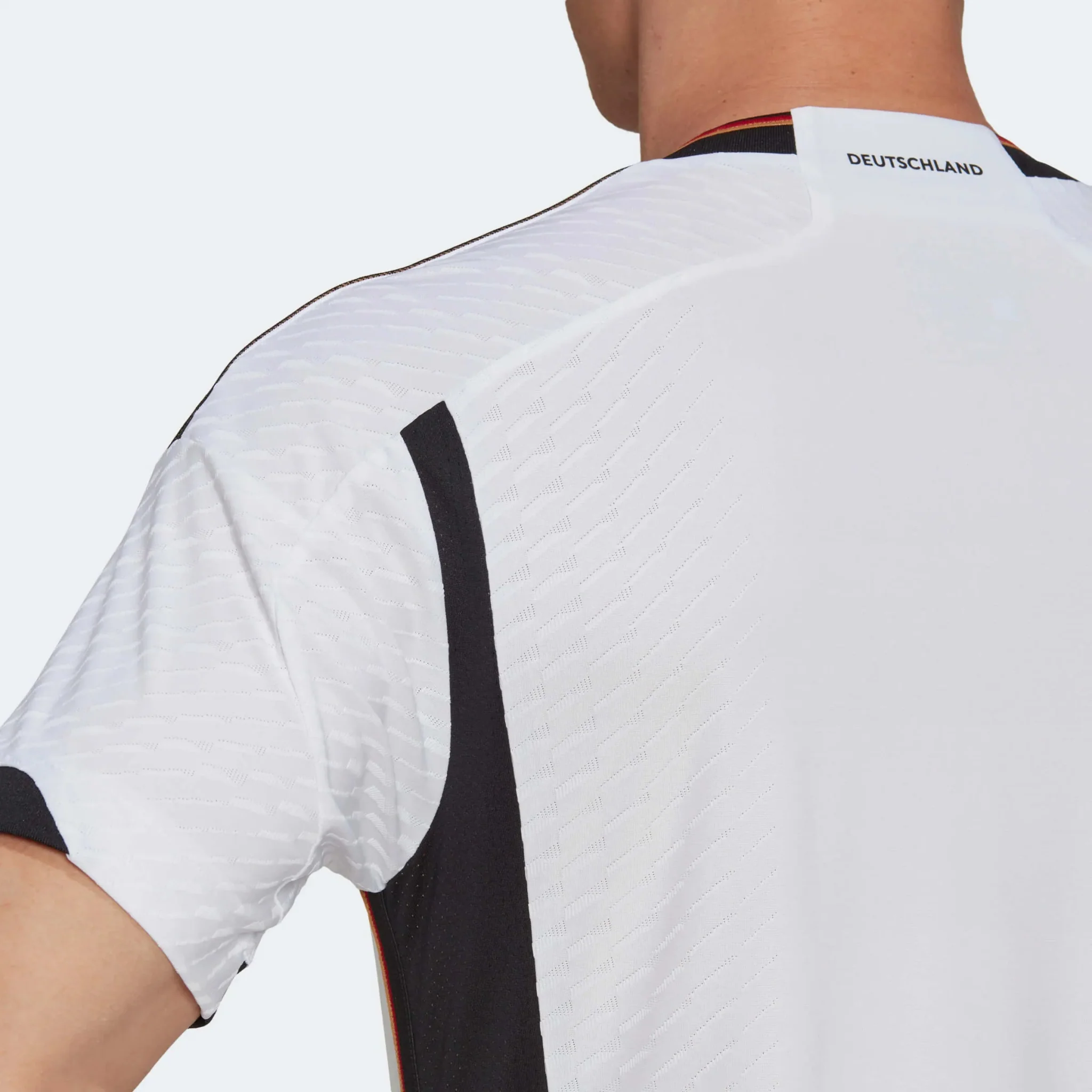 adidas 2022-23 Germany Home Authentic Jersey White-Black - Image 6