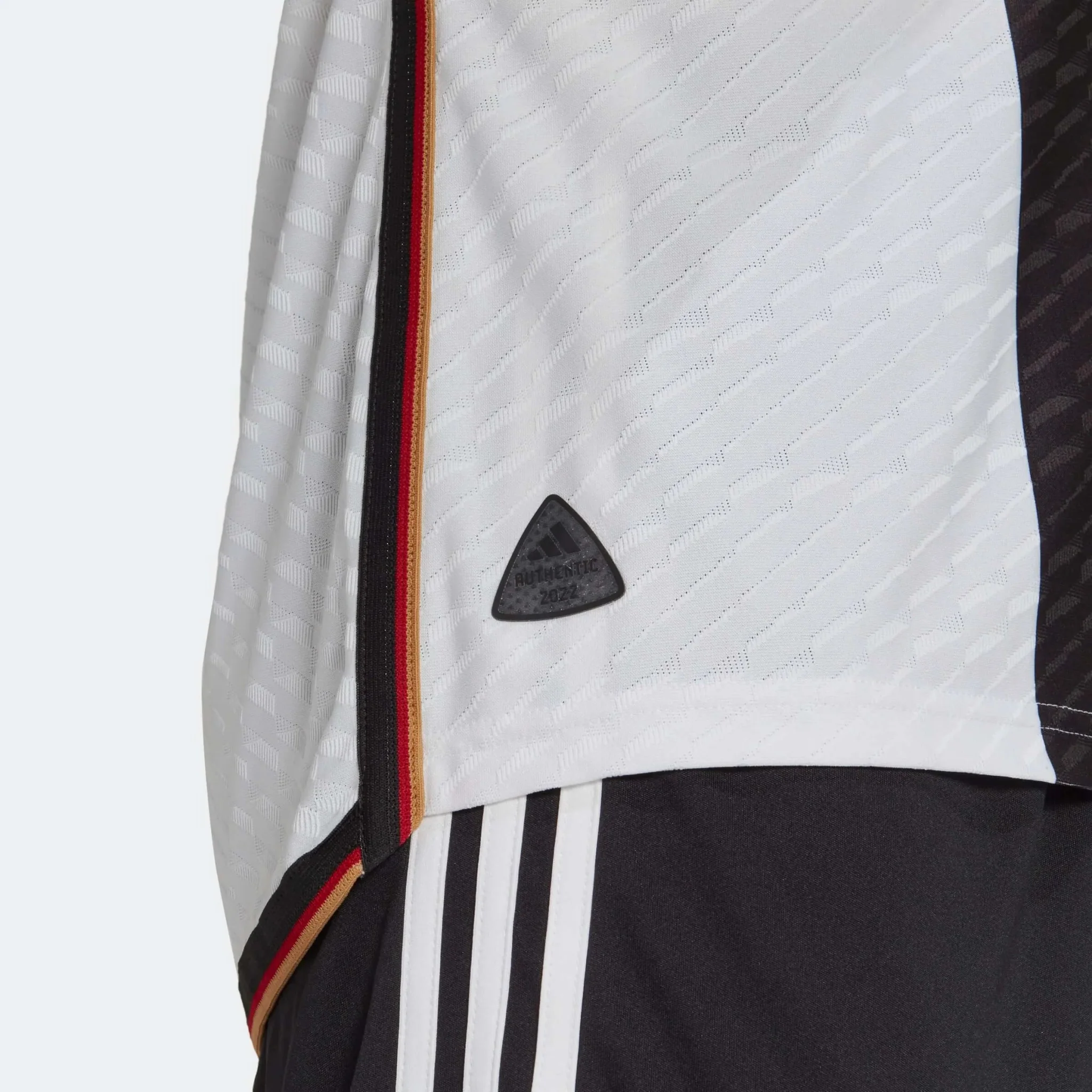 adidas 2022-23 Germany Home Authentic Jersey White-Black - Image 7
