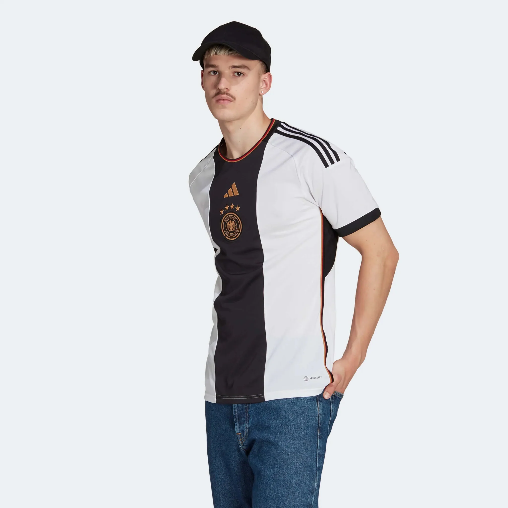 adidas 2022-23 Germany Home Jersey White-Black - Image 3