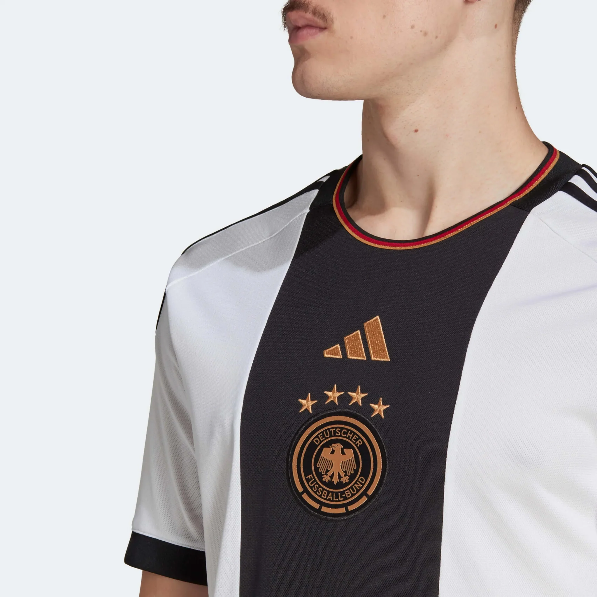 adidas 2022-23 Germany Home Jersey White-Black - Image 5