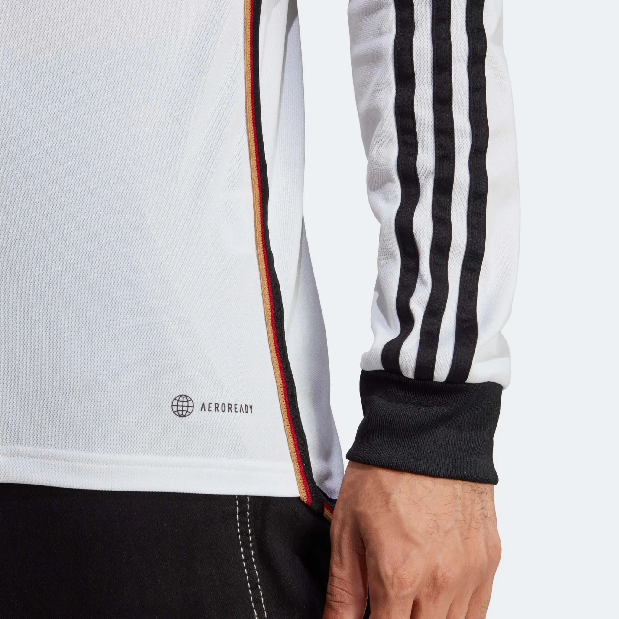 Adidas 2022-23 Germany Home Long Sleeve Jersey White-Black - Image 6