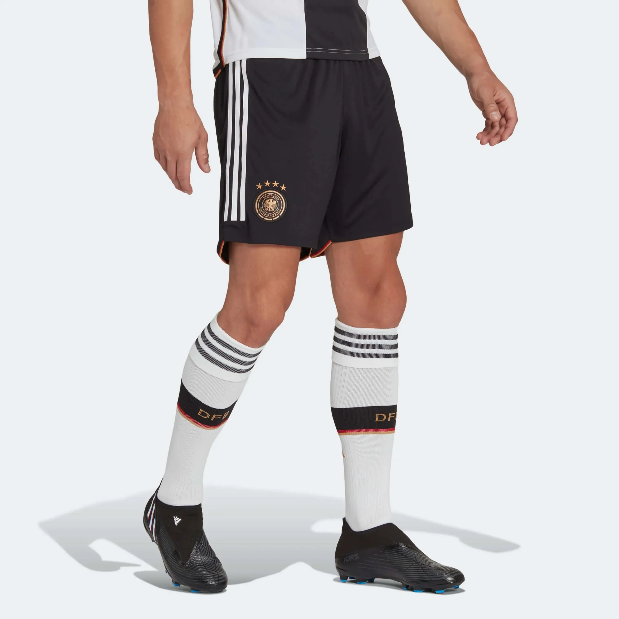 adidas 2022-23 Germany Home Shorts - Black - Image 2