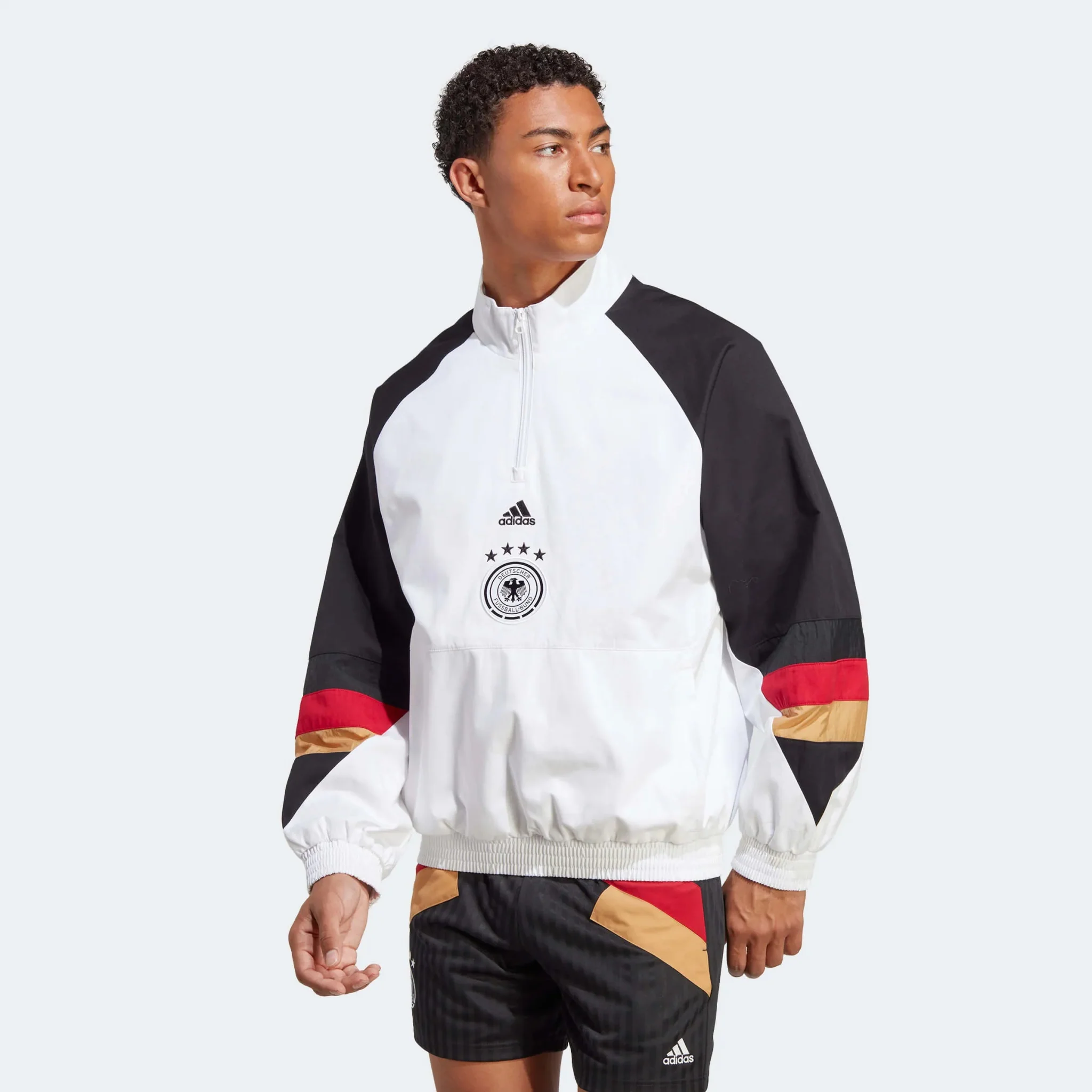 adidas 2022-23 Germany Icon Jacket - Black-White - Image 2