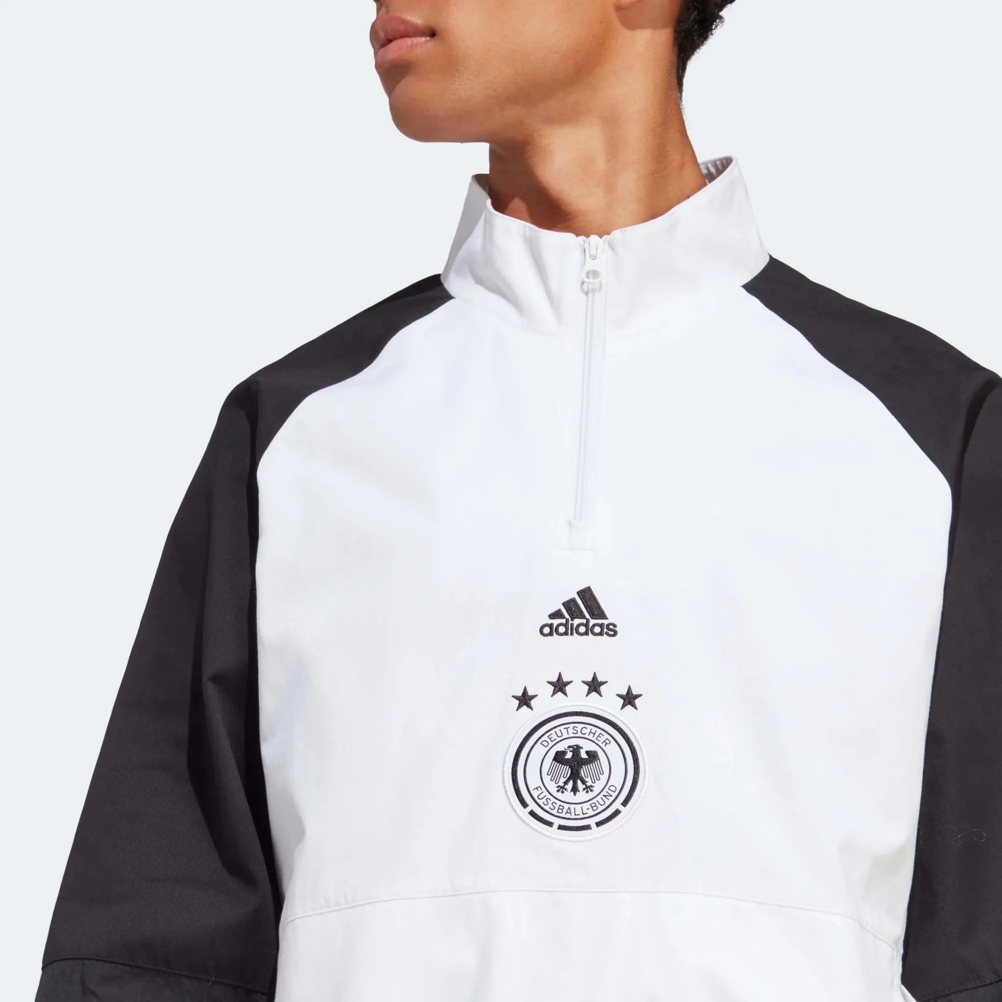 adidas 2022-23 Germany Icon Jacket - Black-White - Image 4