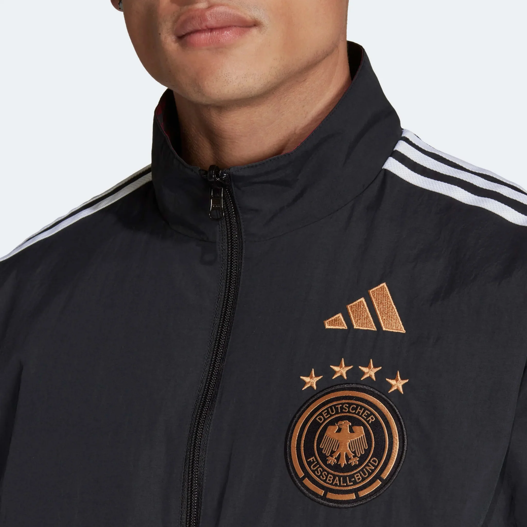 adidas 2022-23 Germany WC Anthem Jacket - Black-White - Image 5