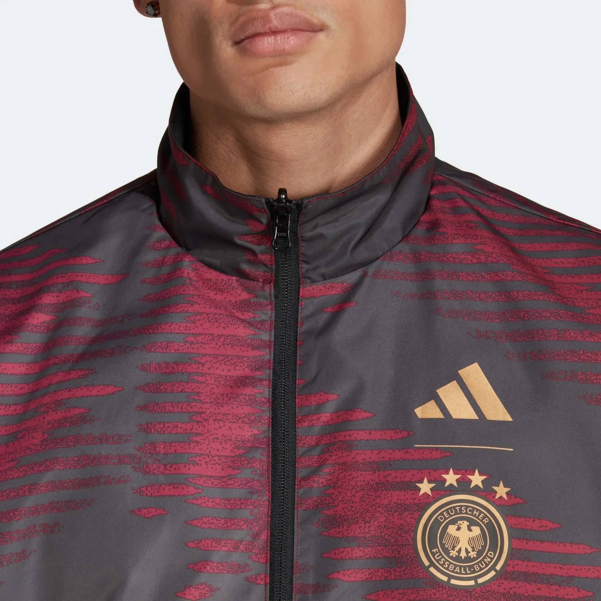 adidas 2022-23 Germany WC Anthem Jacket - Black-White - Image 7