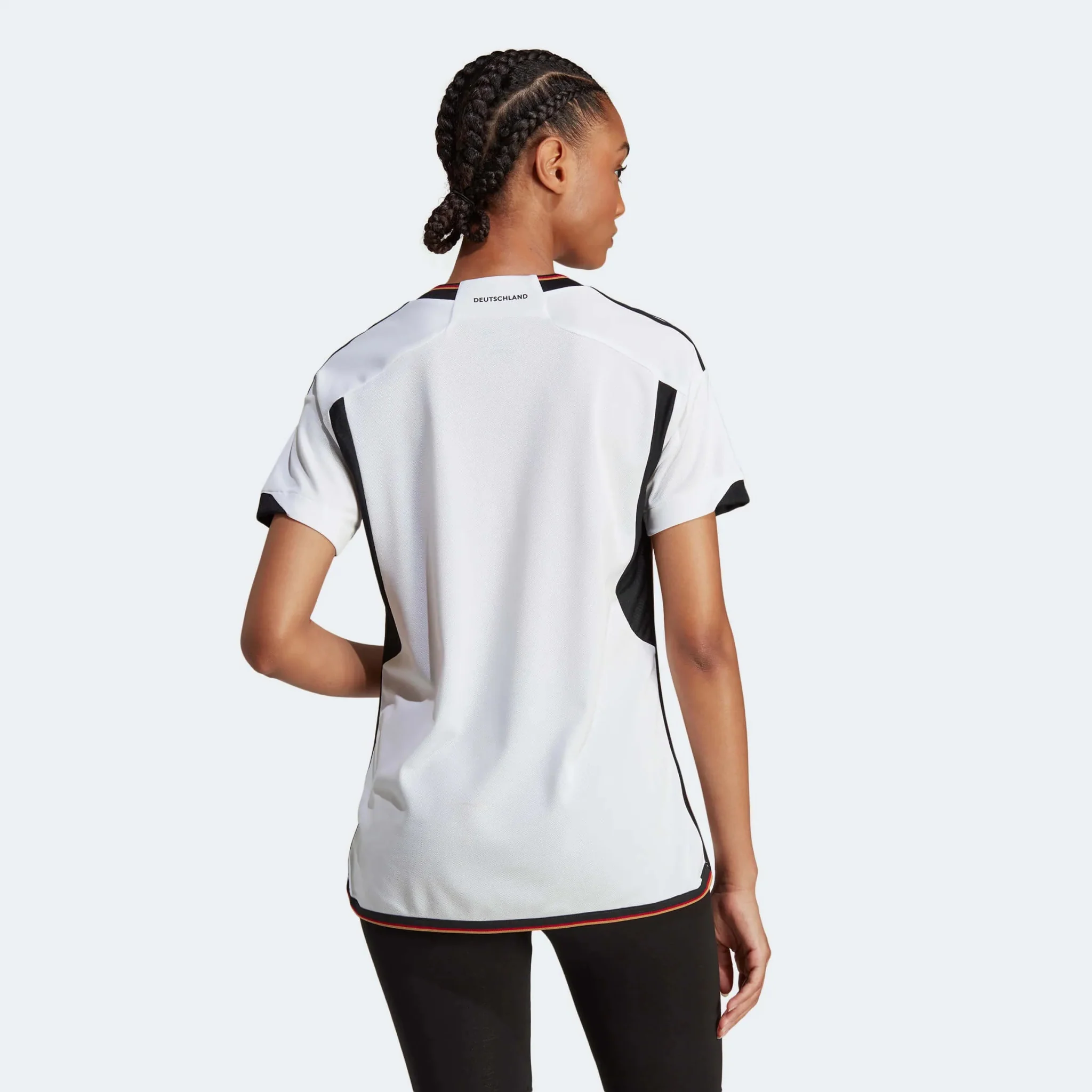 adidas 2022-23 Germany Womens Home Jersey White-Black - Image 4