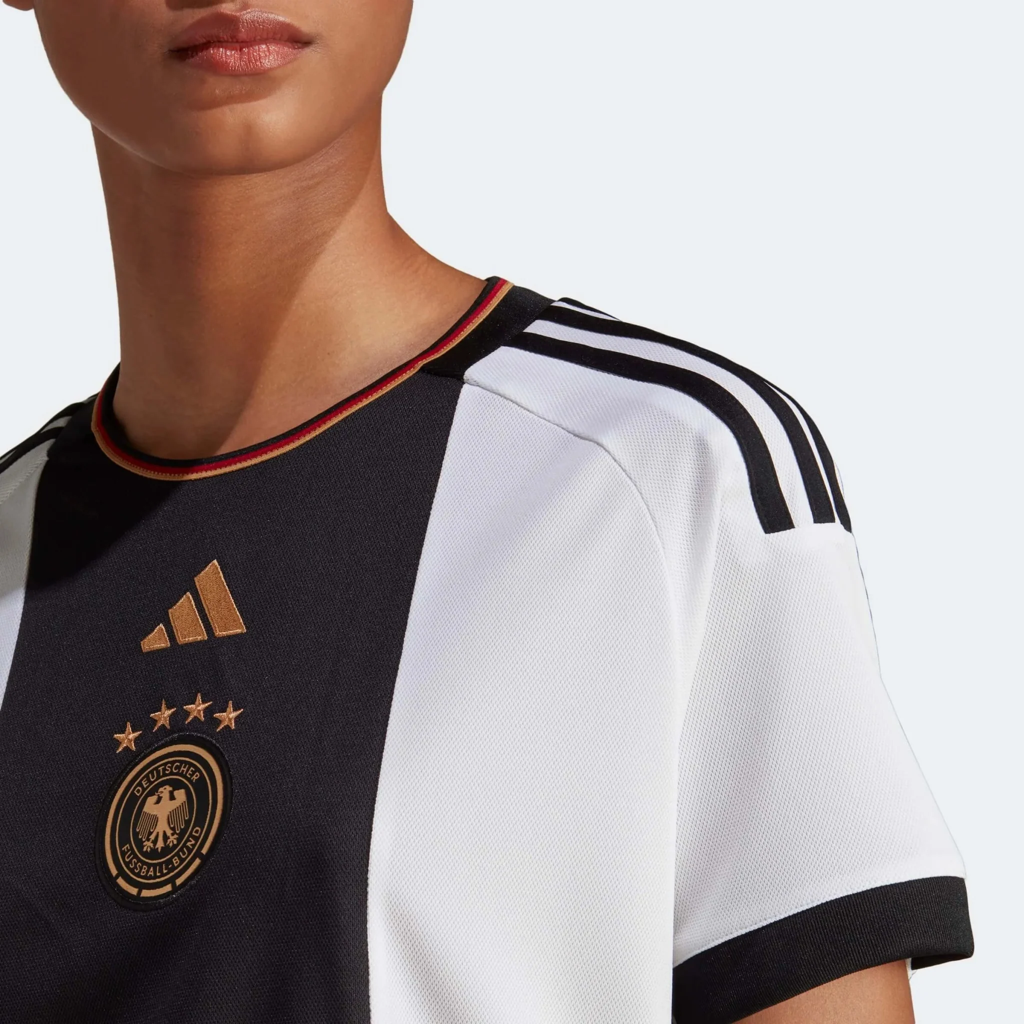 adidas 2022-23 Germany Womens Home Jersey White-Black - Image 5