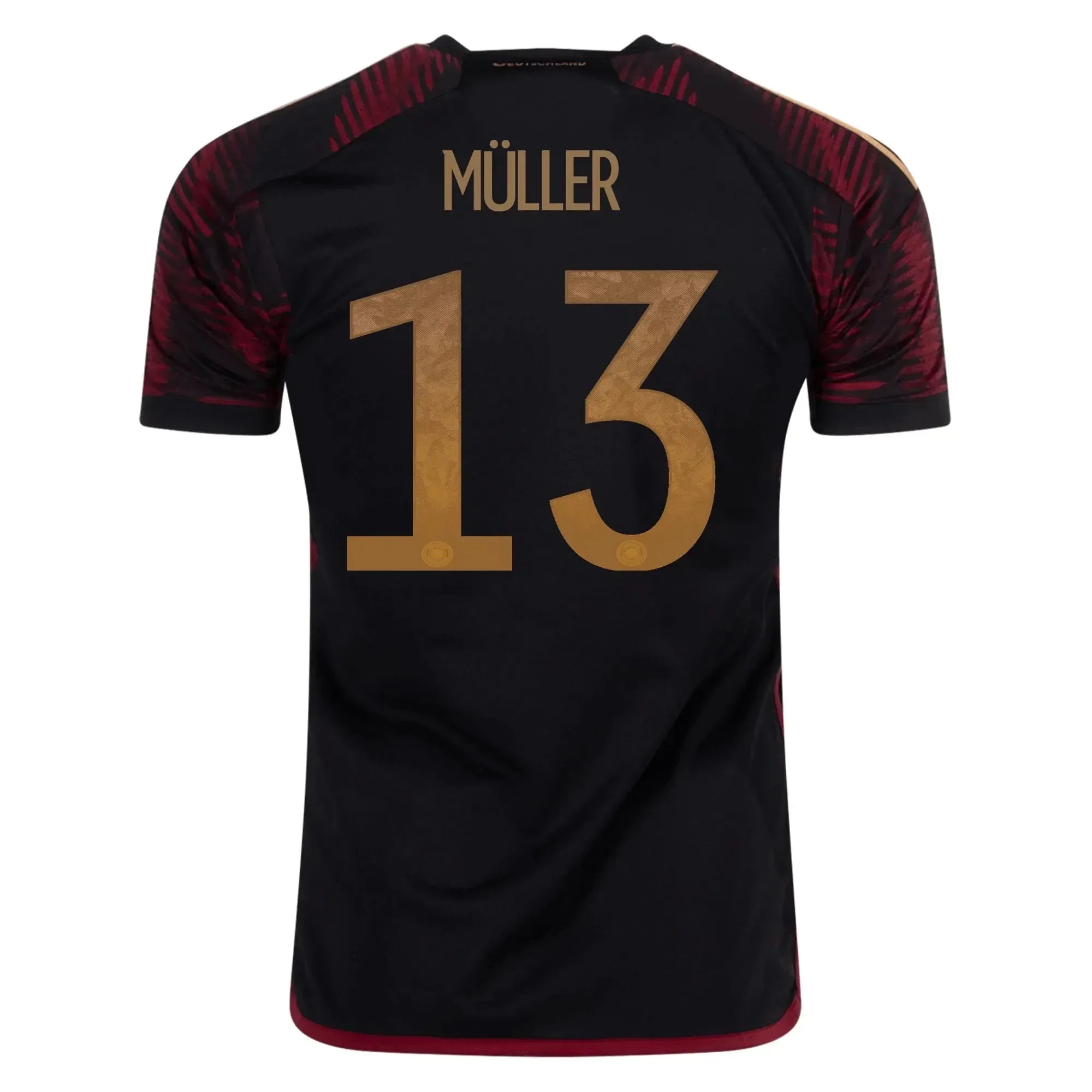 adidas 2022-23 Germany Youth Away Jersey Black - Image 6