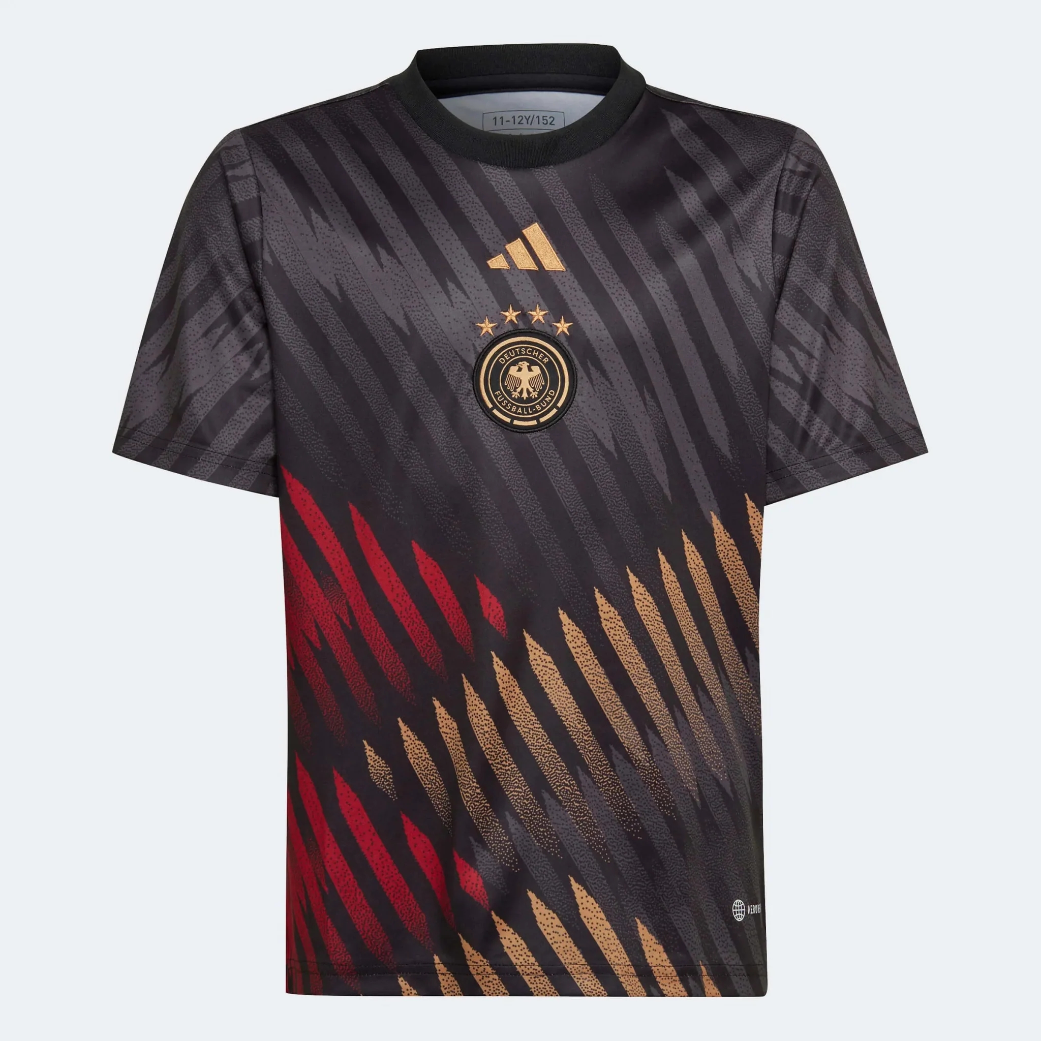 adidas 2022-23 Germany Youth Pre-Match Jersey - Black-Red-Tan