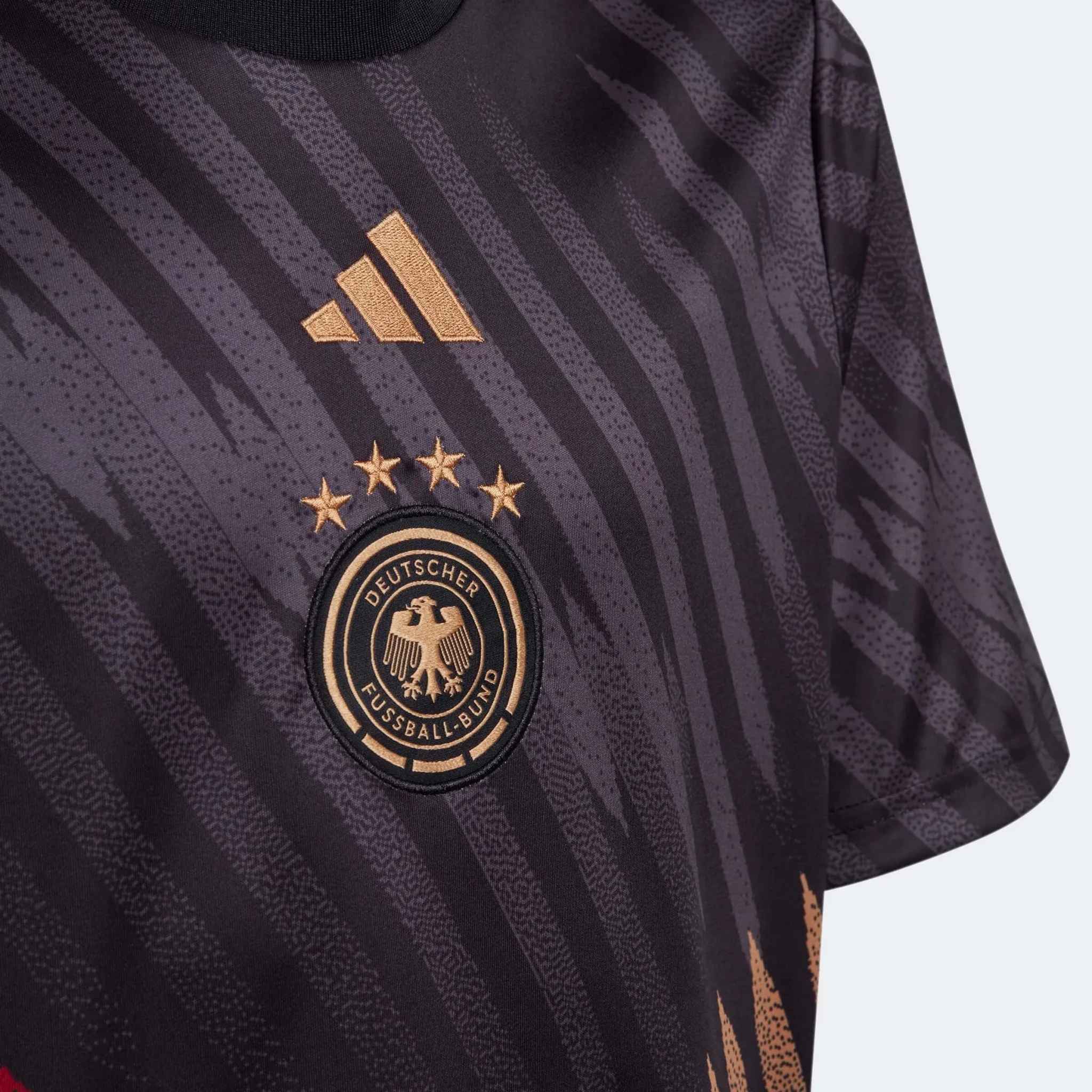 adidas 2022-23 Germany Youth Pre-Match Jersey - Black-Red-Tan - Image 3