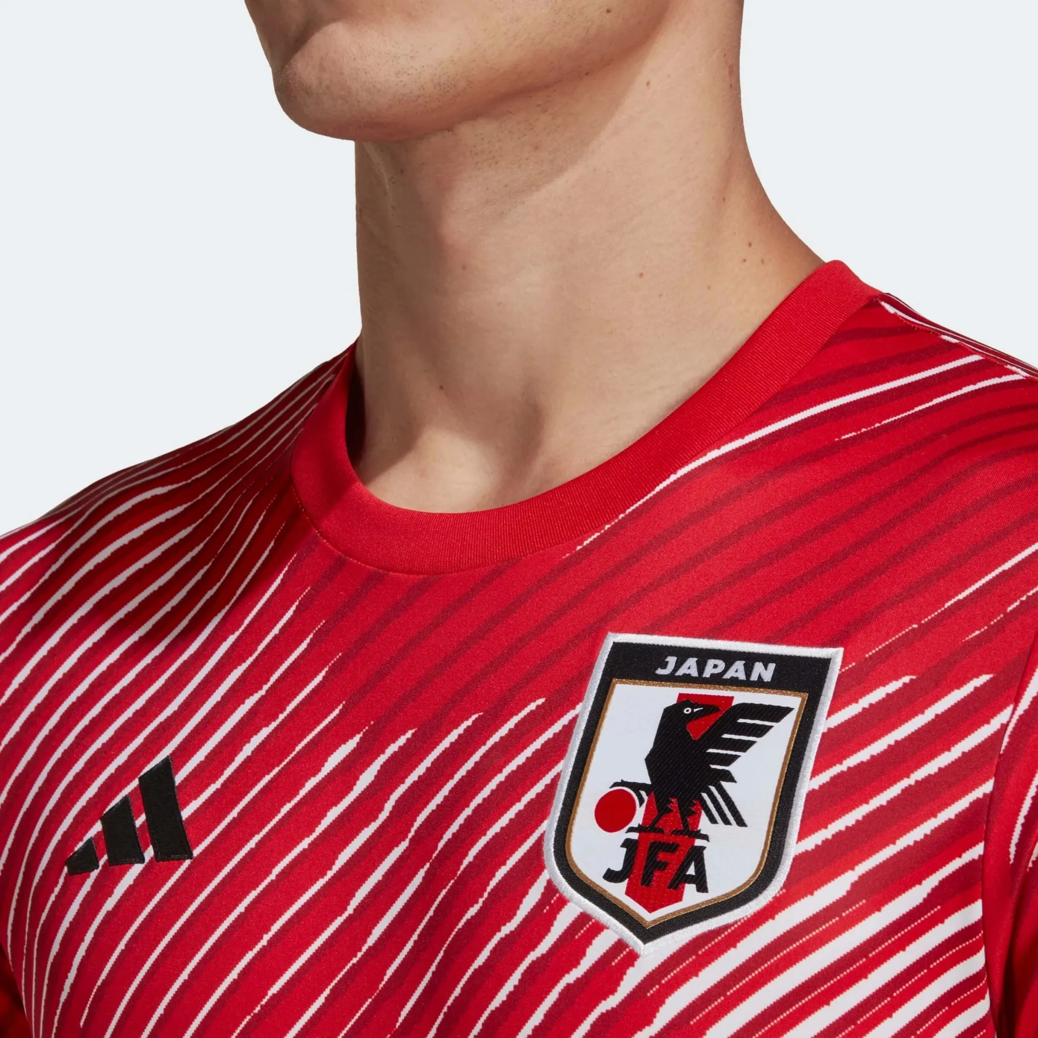 Adidas 2022-23 Japan Pre Match Jersey - Red - Image 5