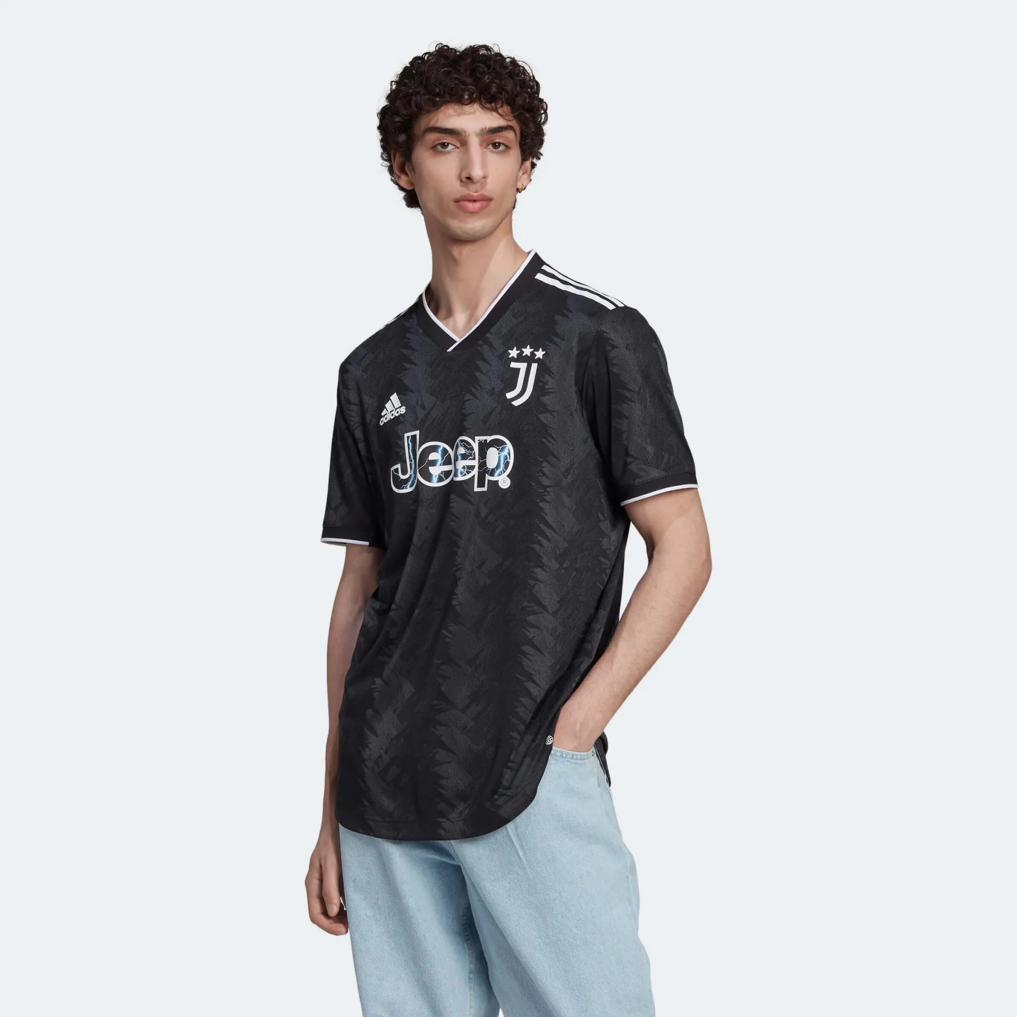 adidas 2022-23 Juventus Authentic Away Jersey - Black - Image 3