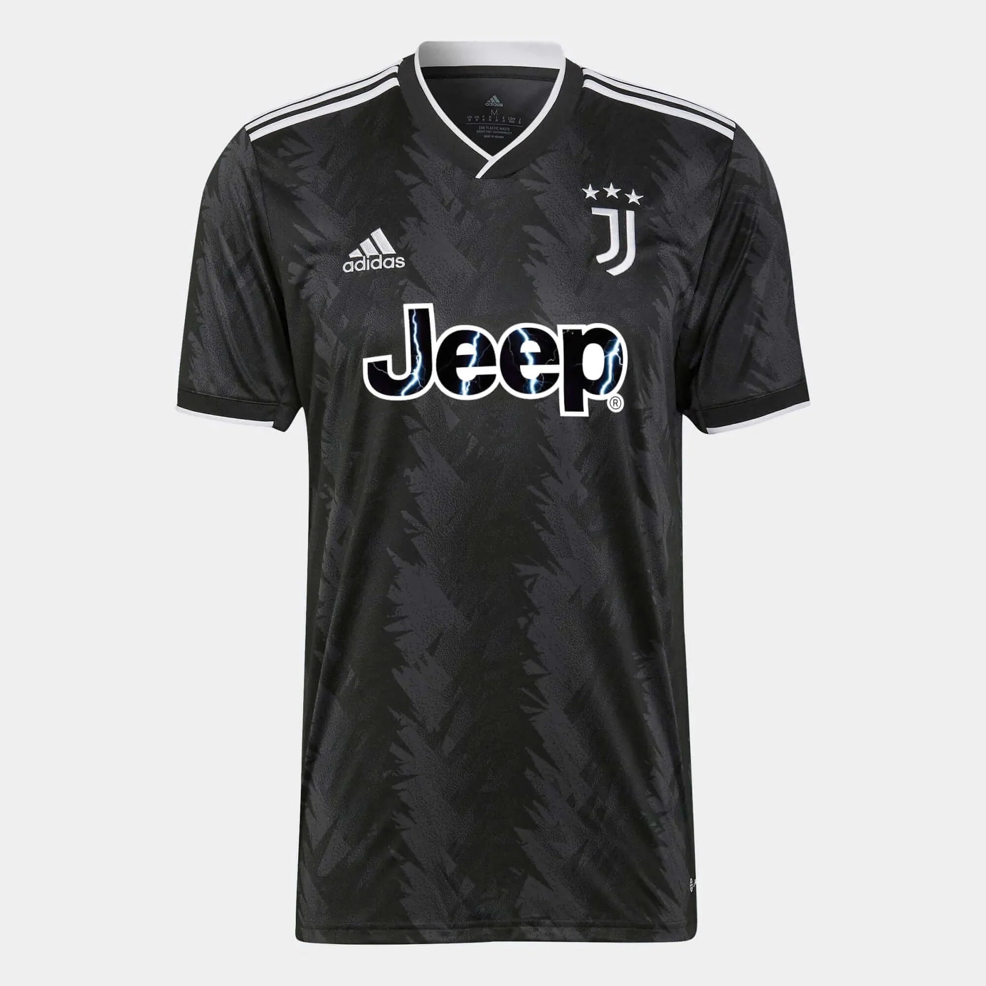 adidas 2022-23 Juventus Away Jersey - Black-White - Image 3