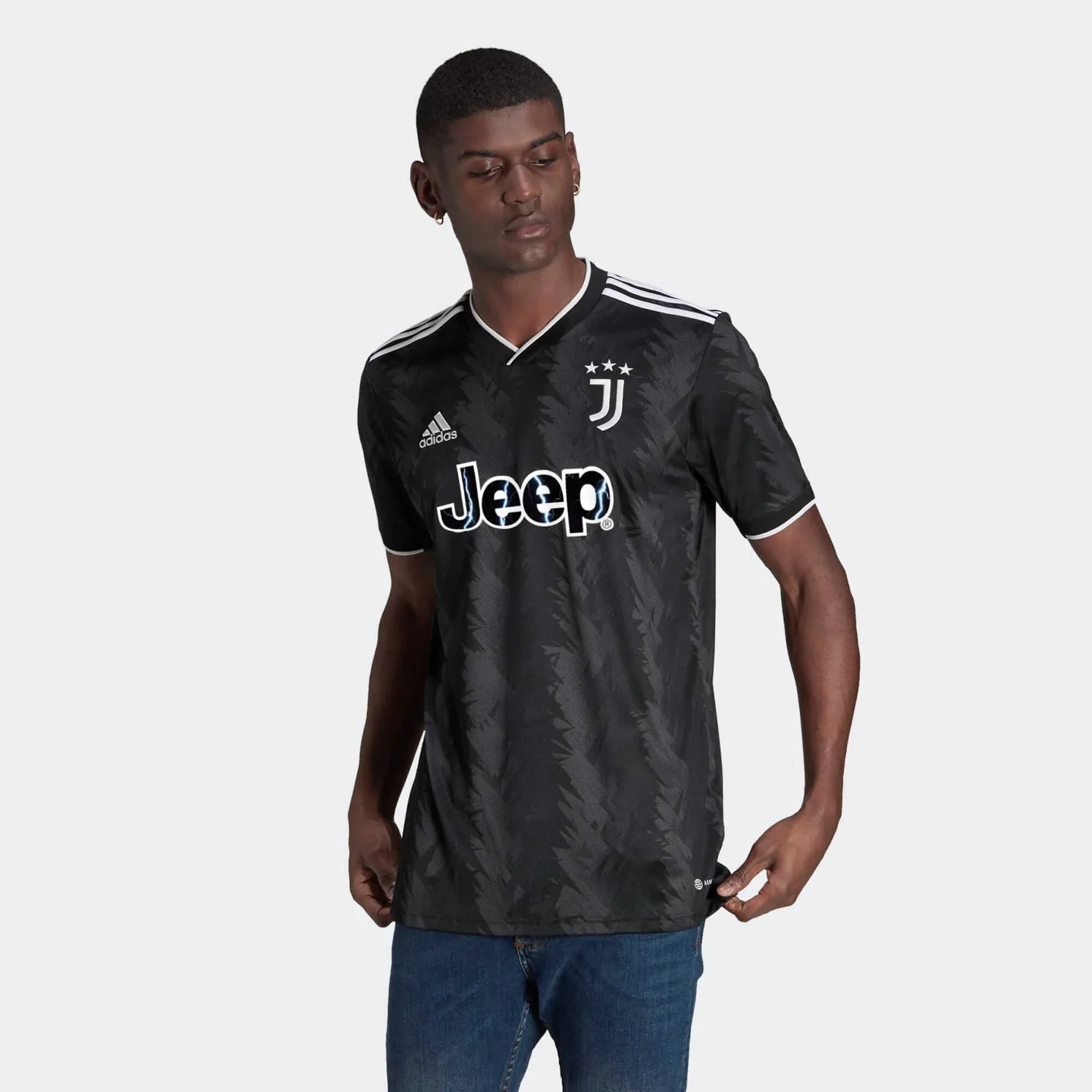 adidas 2022-23 Juventus Away Jersey - Black-White - Image 4