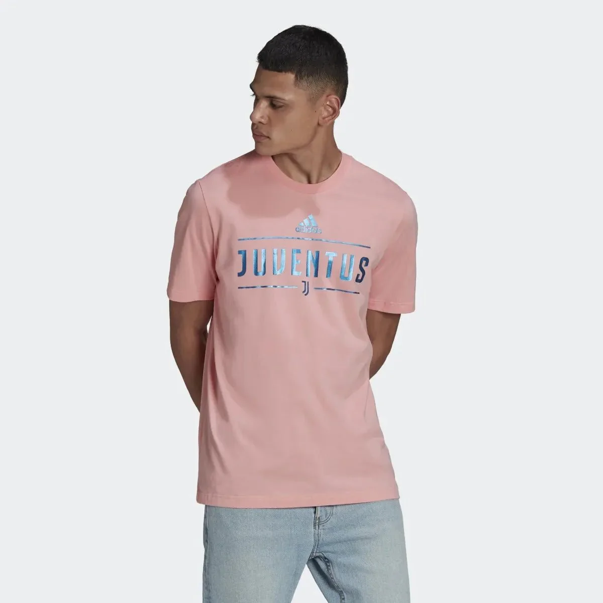 adidas 2022-23 Juventus Graphic Tee - Glow Pink - Image 2