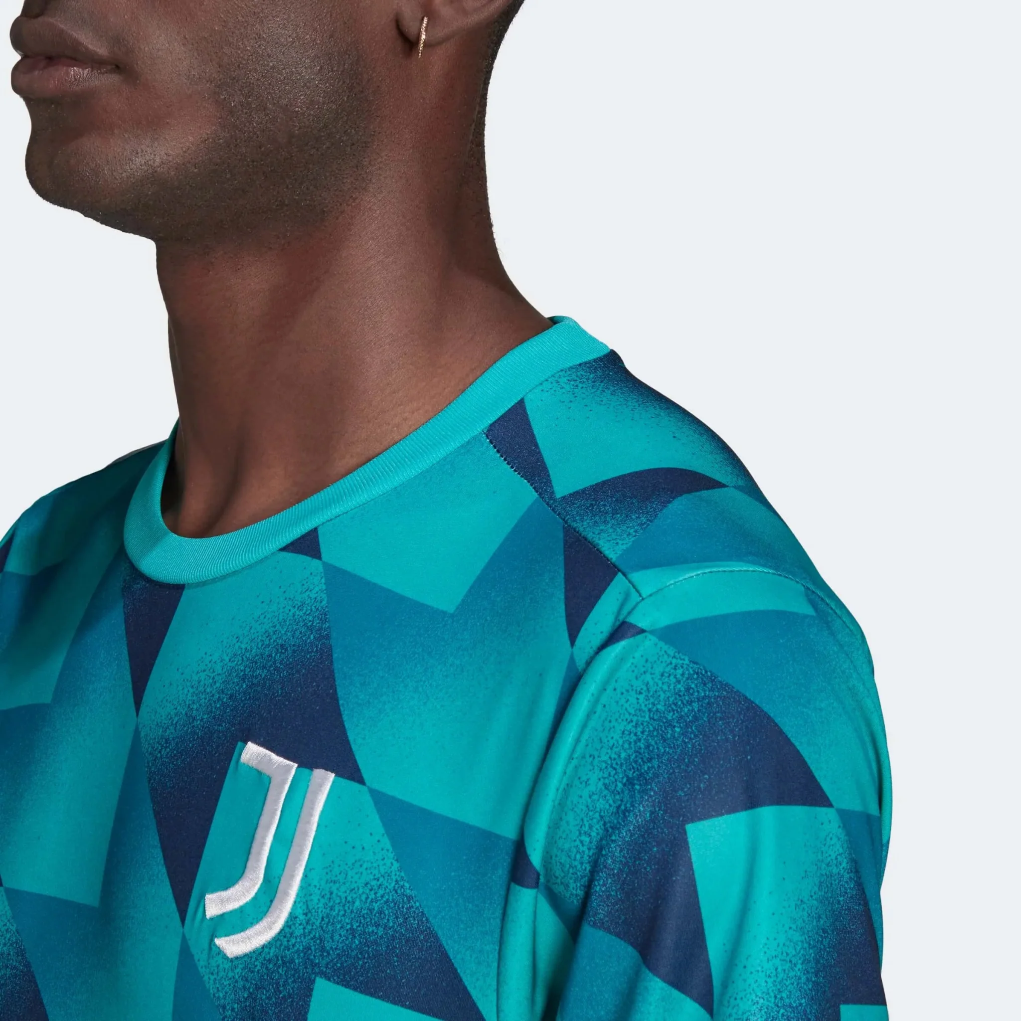 adidas 2022-23 Juventus Pre-Match Jersey - Aqua-Teal-Navy - Image 5