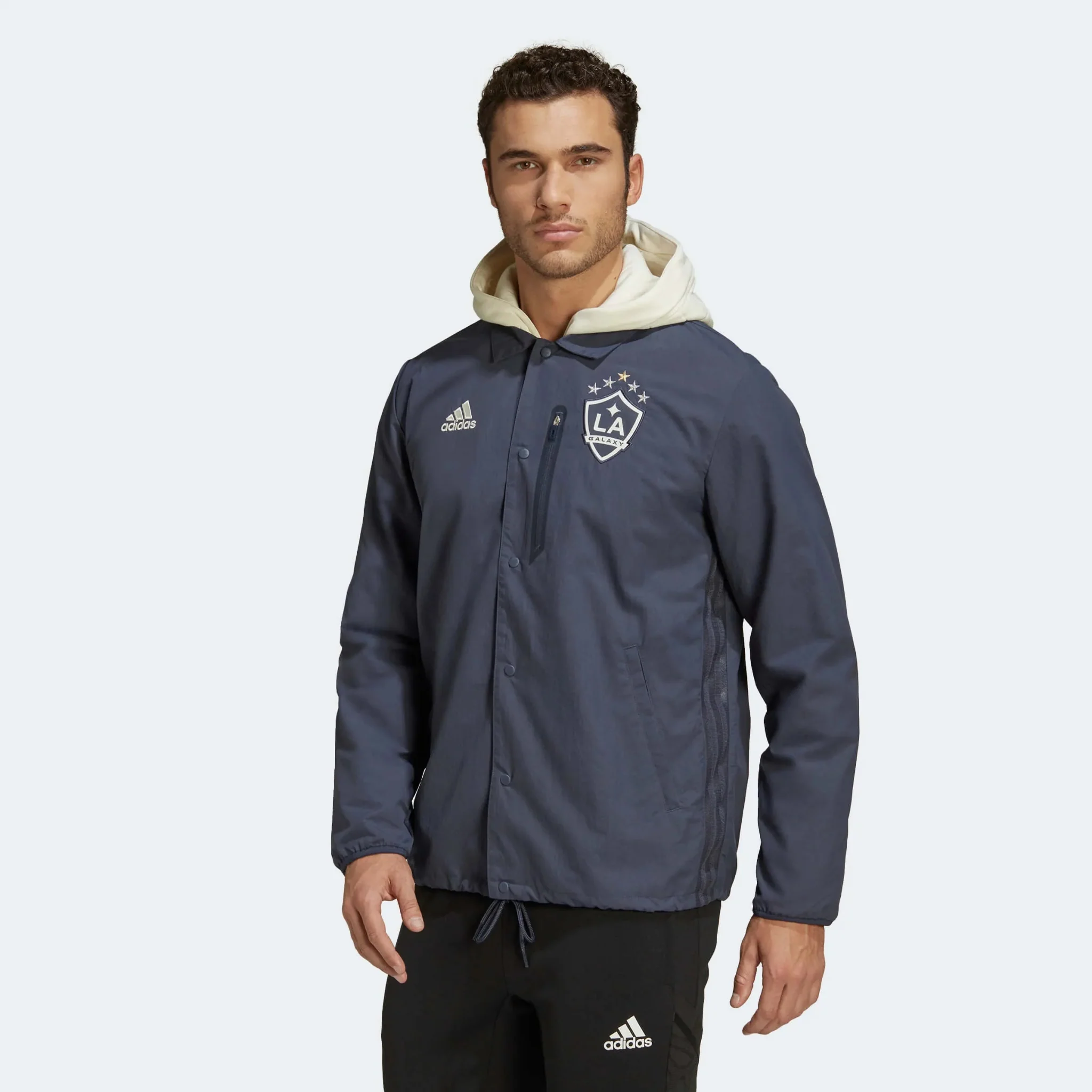 adidas 2022-23 LA Galaxy Anthem Jacket - Shadow Navy - Image 2