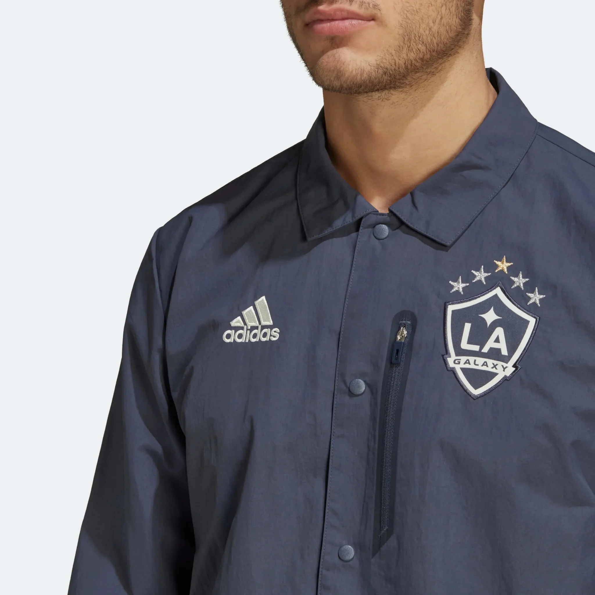 adidas 2022-23 LA Galaxy Anthem Jacket - Shadow Navy - Image 4