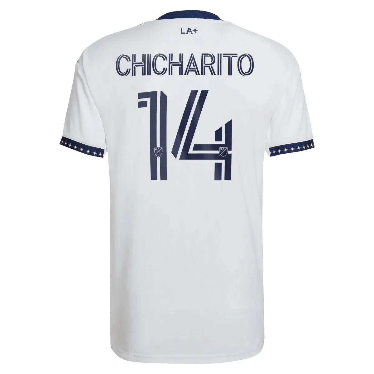 adidas 2022-23 LA Galaxy Authentic Home Jersey - White-Navy - Image 4
