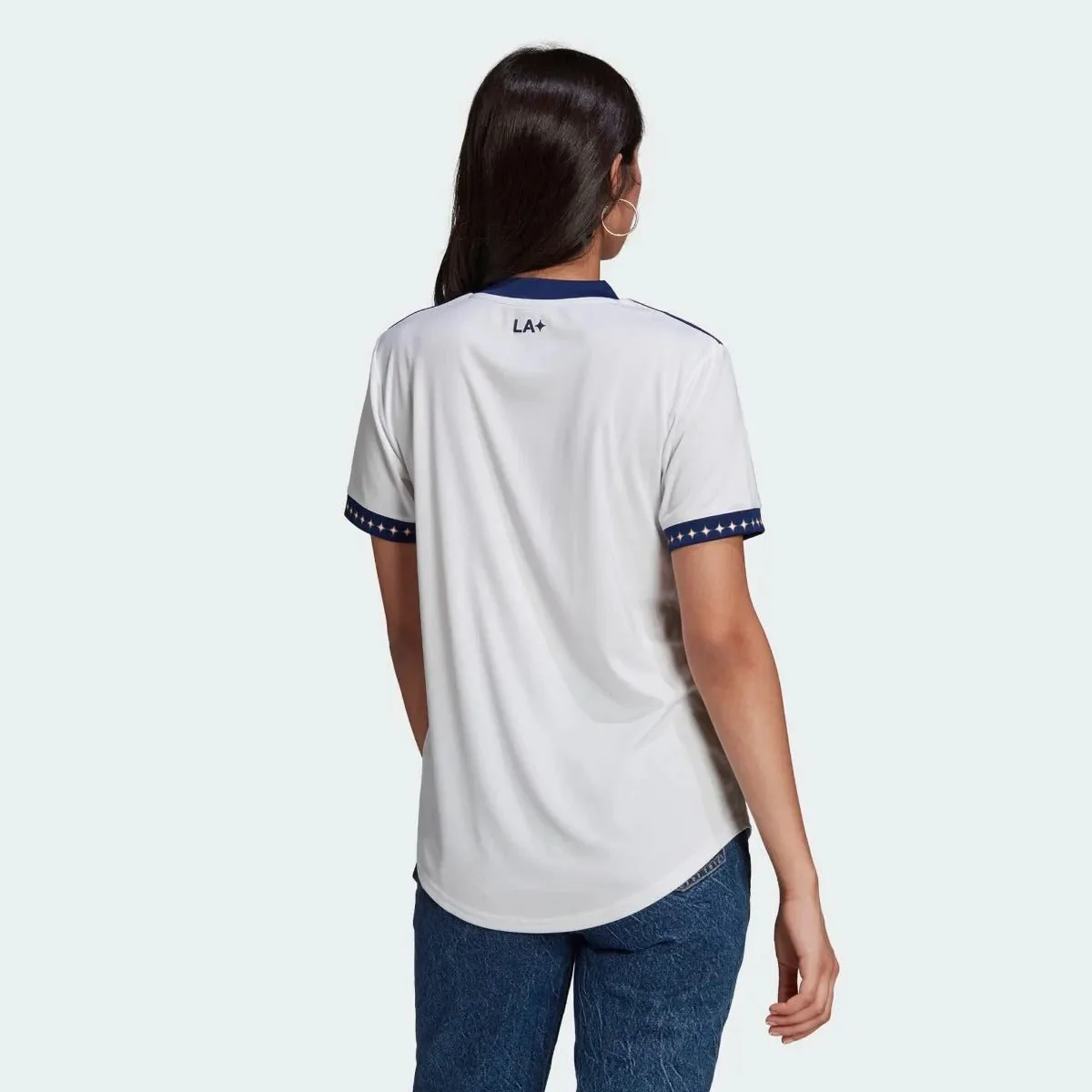adidas 2022-23 LA Galaxy Women Home Jersey - White-Navy - Image 5