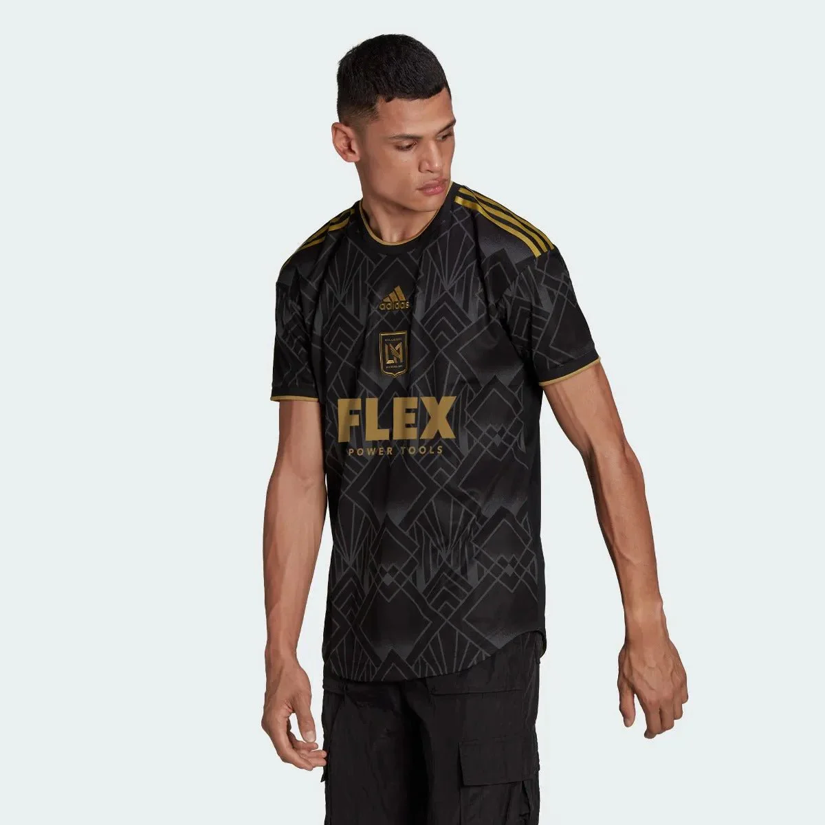 adidas 2022-23 LAFC Authentic Home Jersey - Black-Gold - Image 2